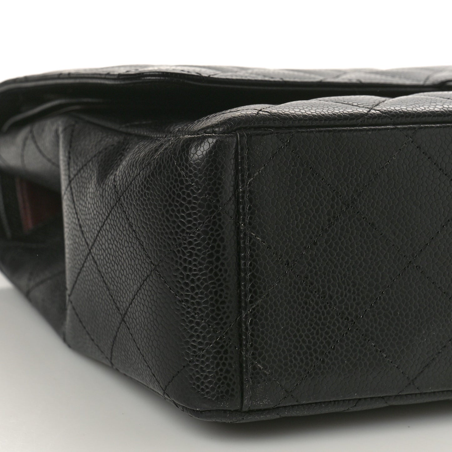 Caviar Quilted Maxi Double Flap Black
