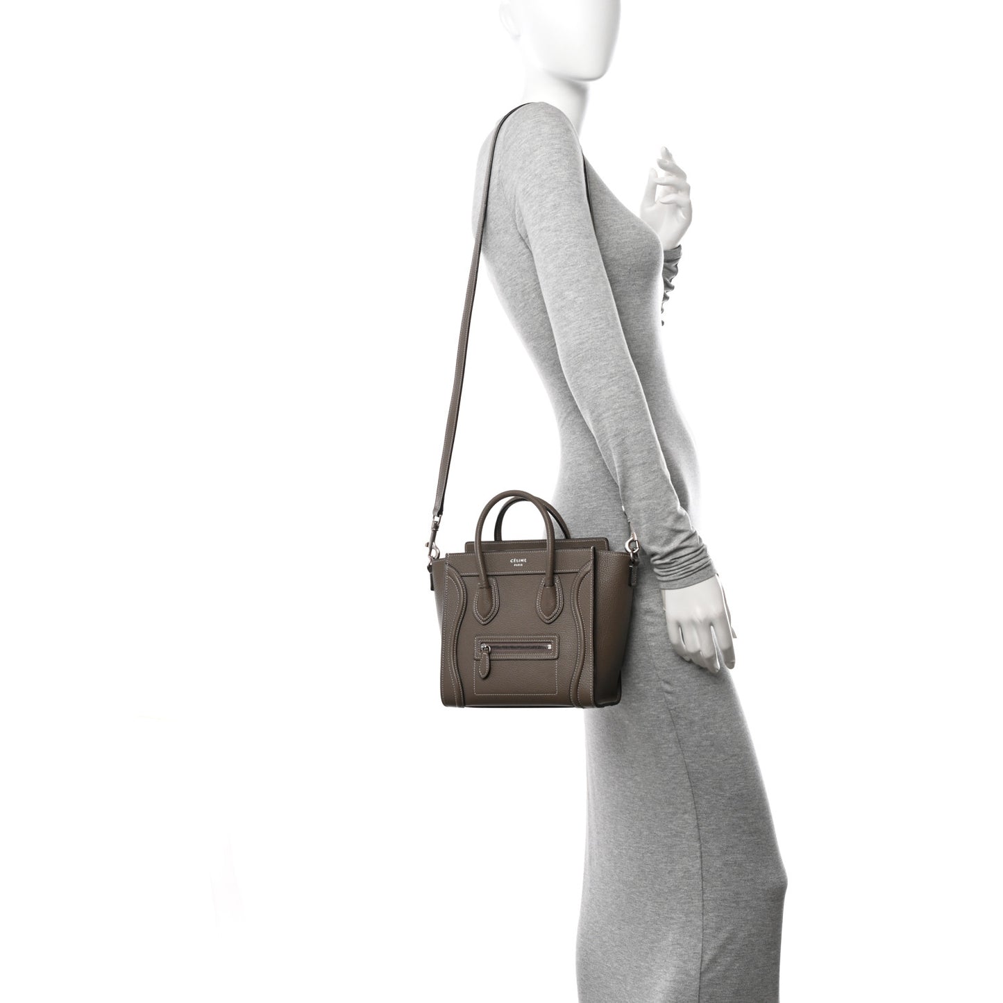 Drummed Calfskin Nano Luggage Souris