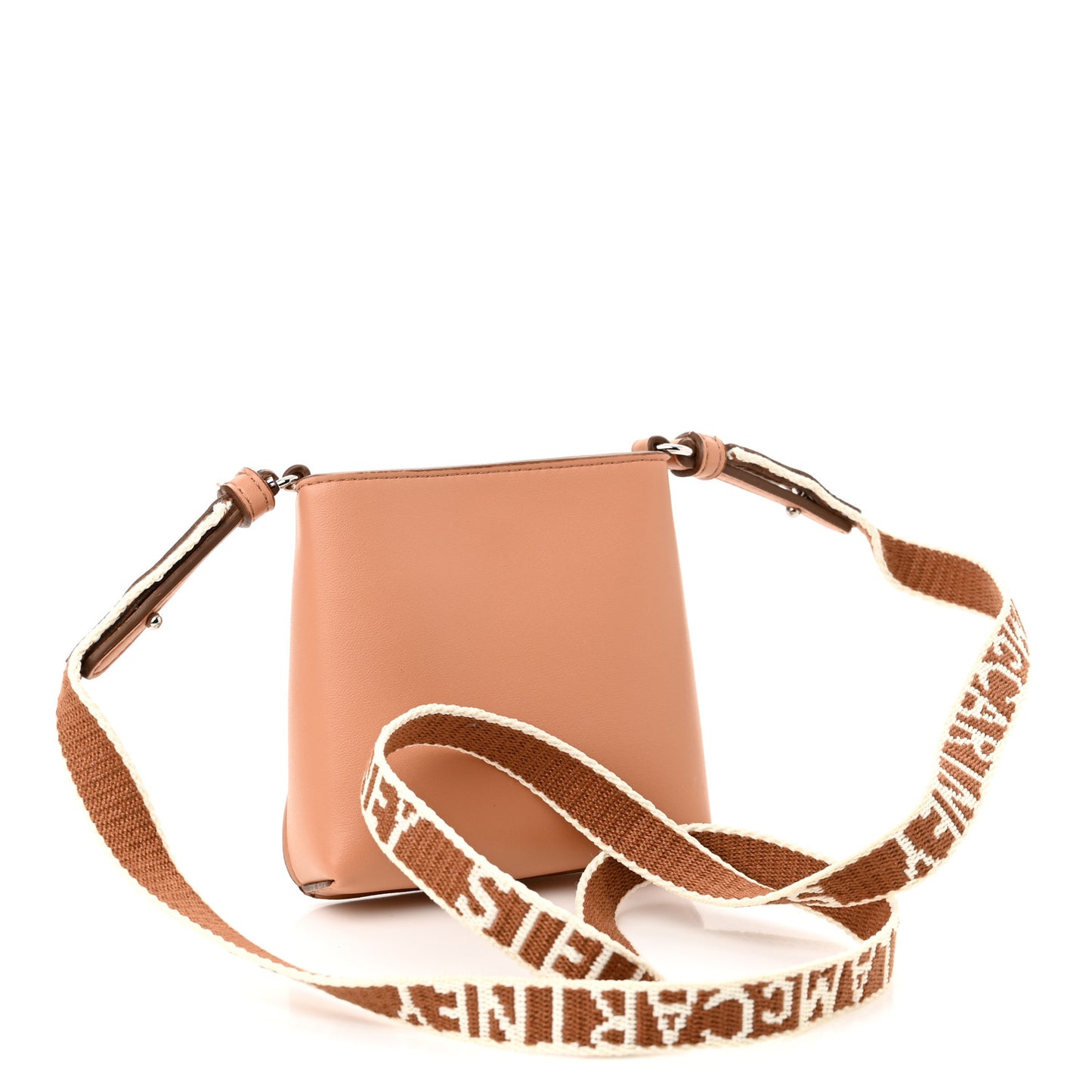 Eco Alter Nappa Perforated Logo Micro Crossbody Bag Brown
