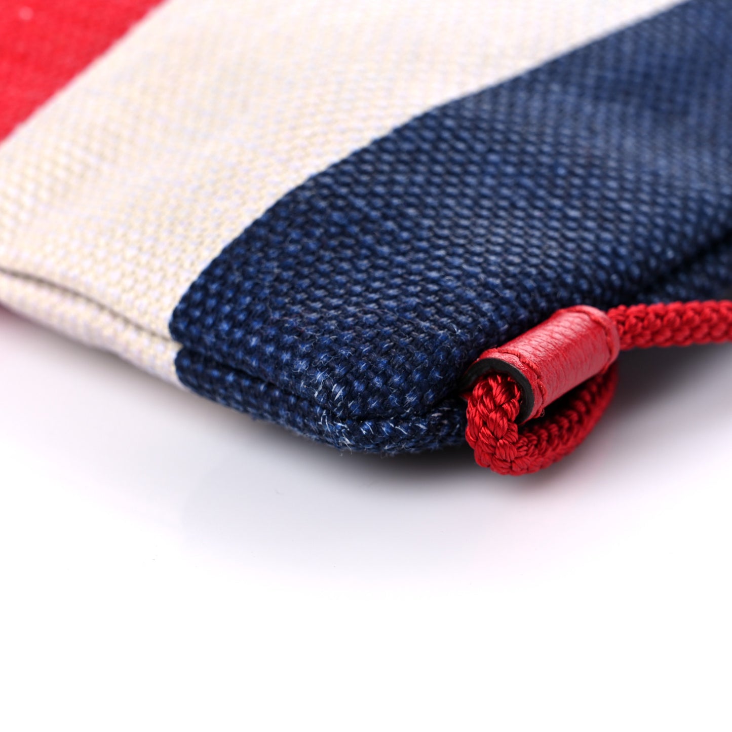 Canvas Logo Sylvie Stripe Drawstring Backpack Red