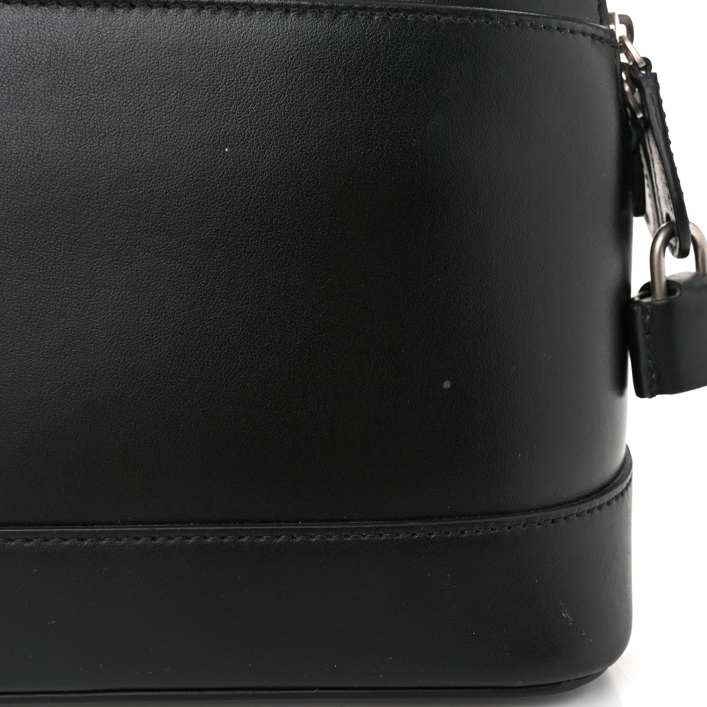 Calfskin Lipstick Logo S Ville Top Handle Bag Black