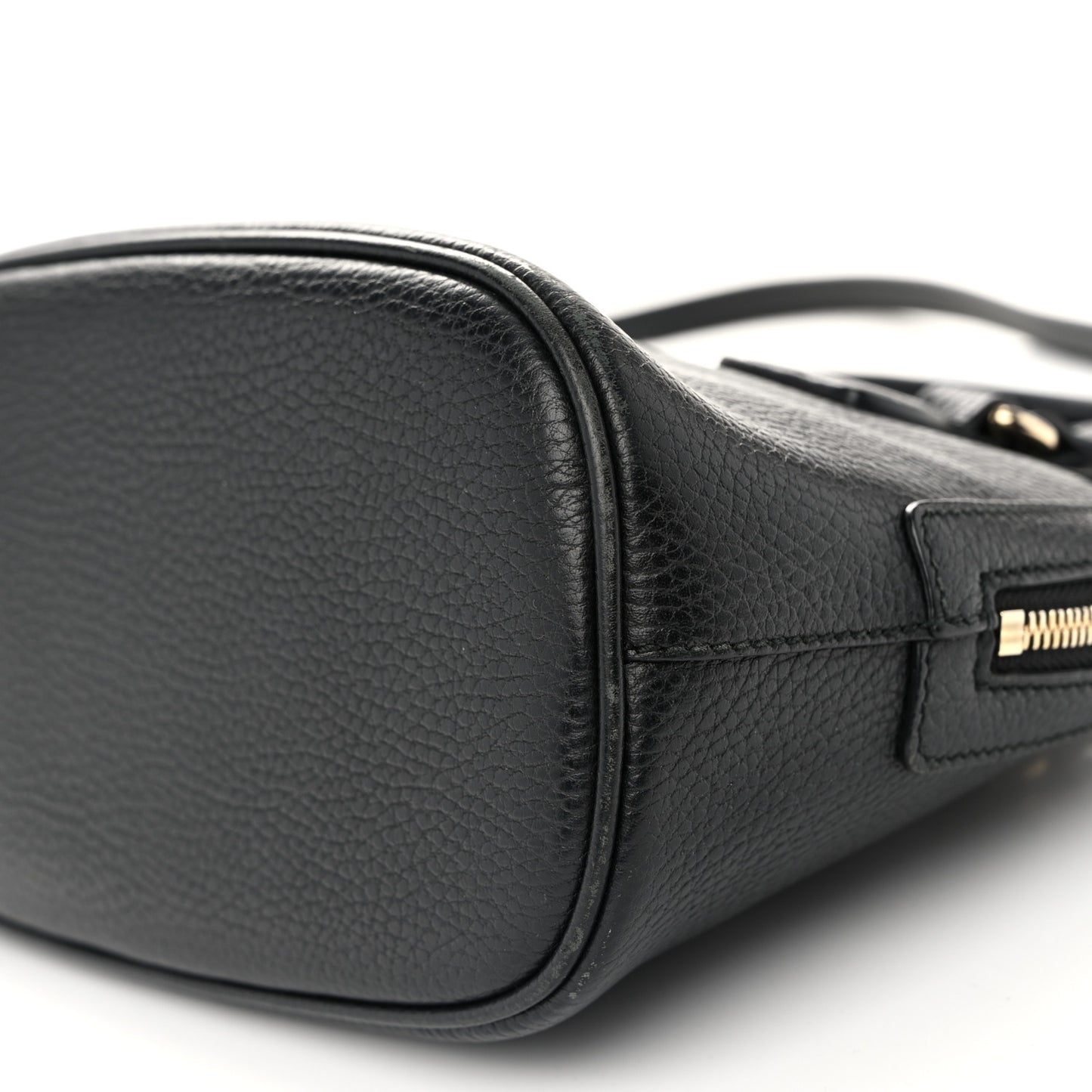 Dollar Calfskin Small GG Charm Dome Bag Black
