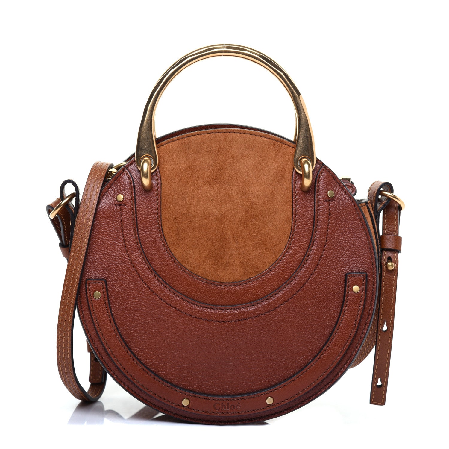 Chloe Shiny Goatskin Smooth Calfskin Suede Small Pixie Bag Saffron Red 1 of 10