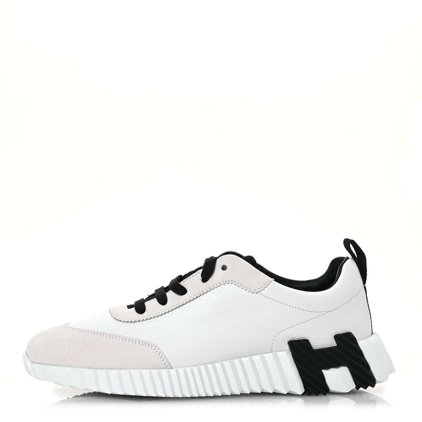 Goatskin Suede Bouncing Sneakers 39 White Black