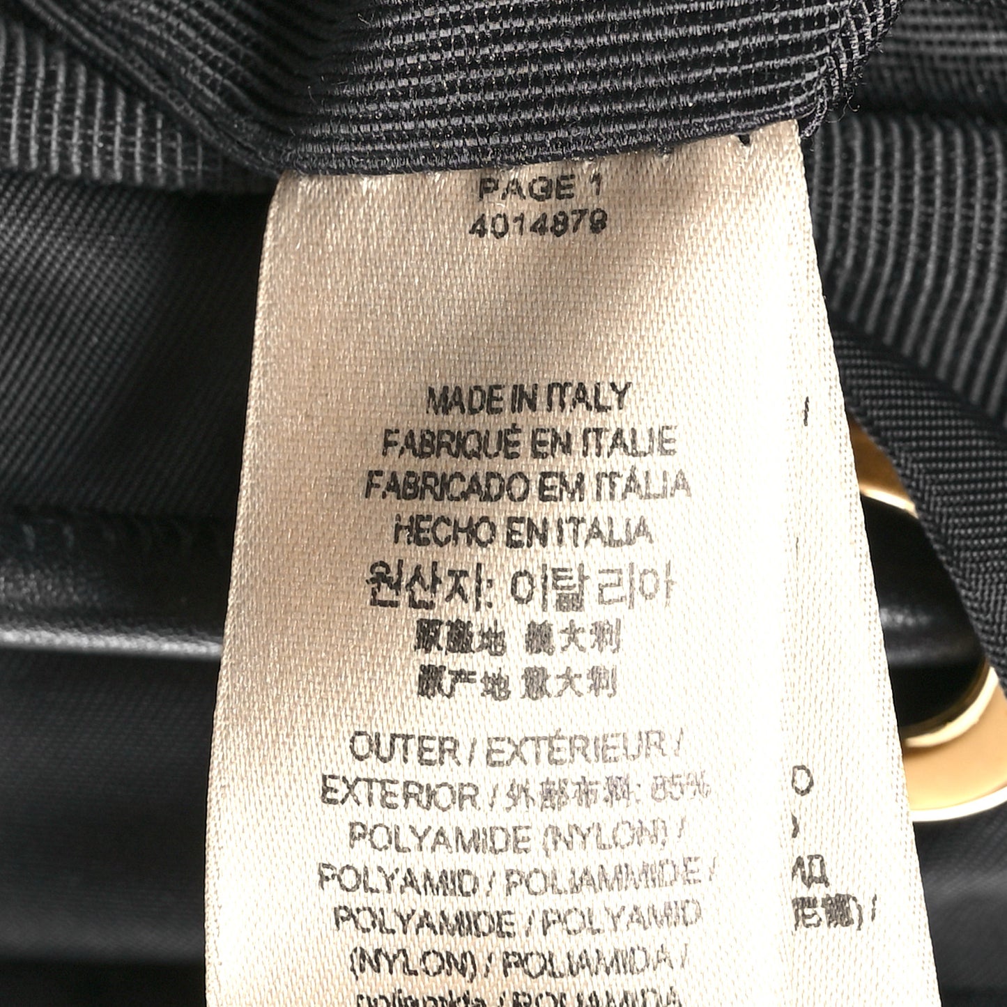 Nylon Large Rucksack Backpack Black