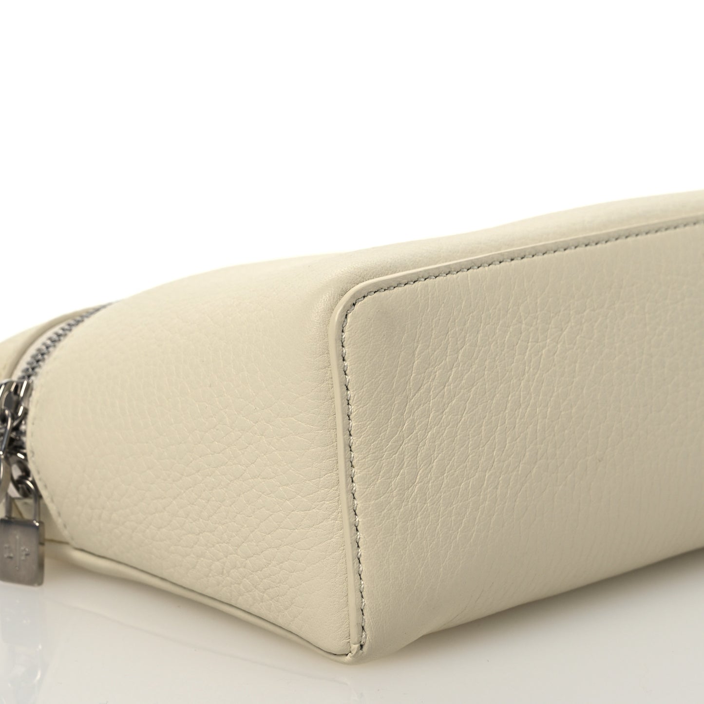 Grained Calfskin L19 Extra Pocket Pouch Whisper White