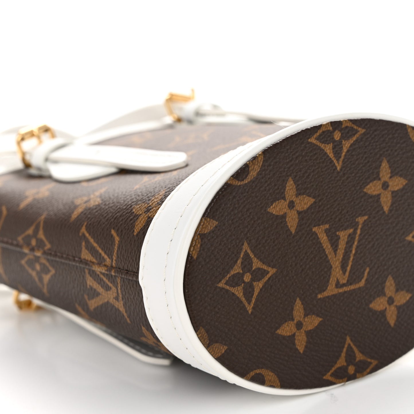 Monogram LV Match Nano Bucket Bag White