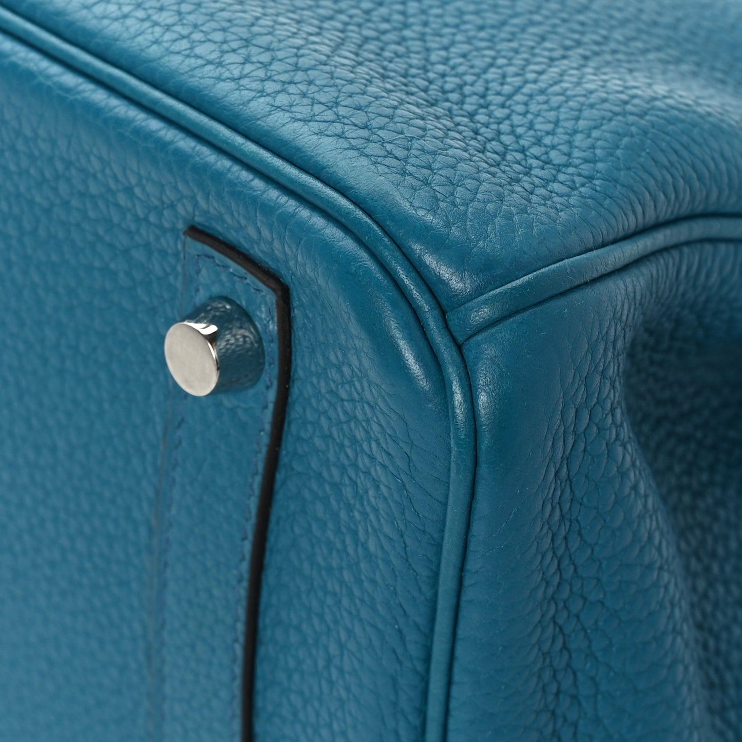Taurillon Clemence Birkin 30 Bleu Izmir