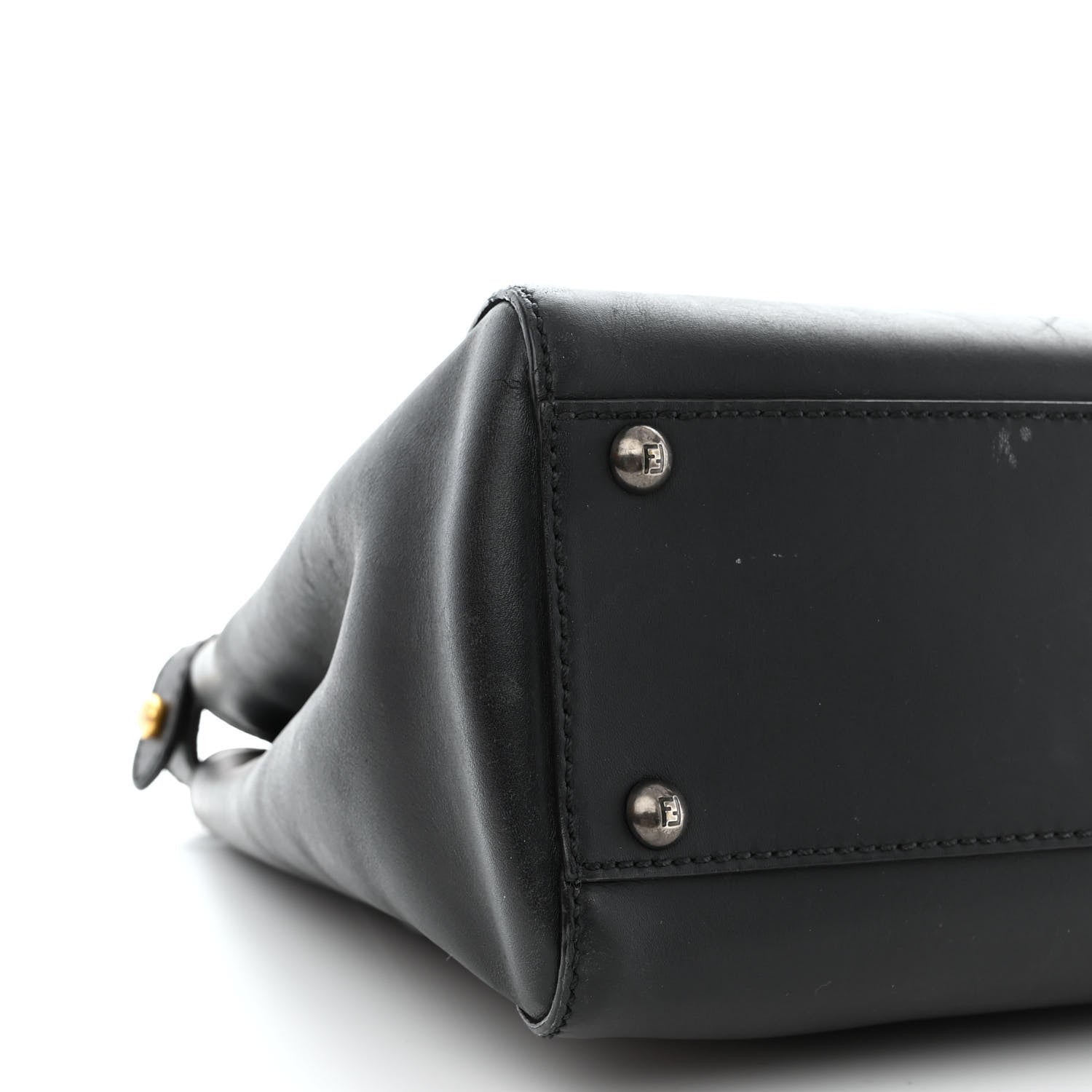Fendi Vitello Suede Medium Peekaboo Iconic Satchel Black 10 of 16