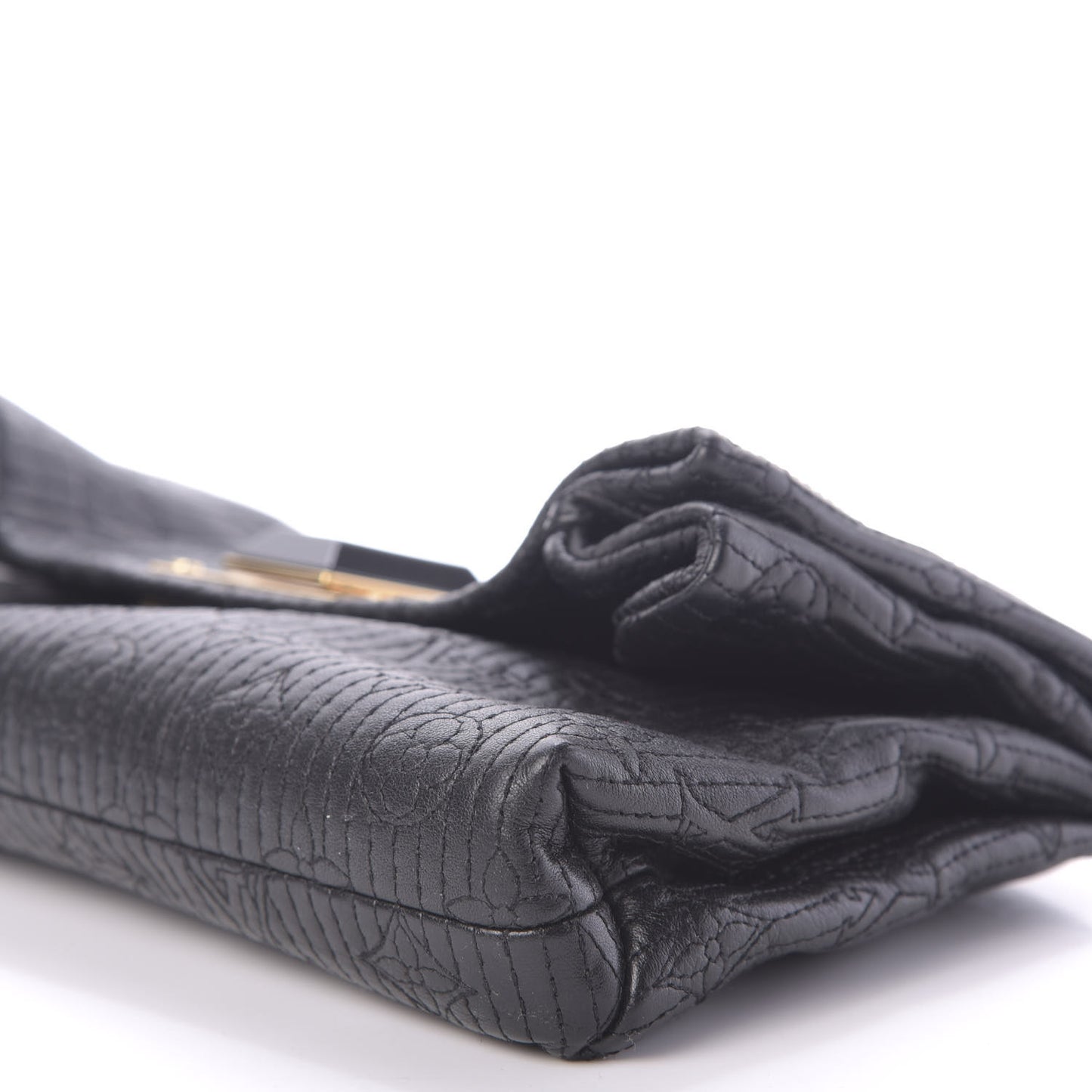 Calfskin Quilted Monogram Altair Clutch Black