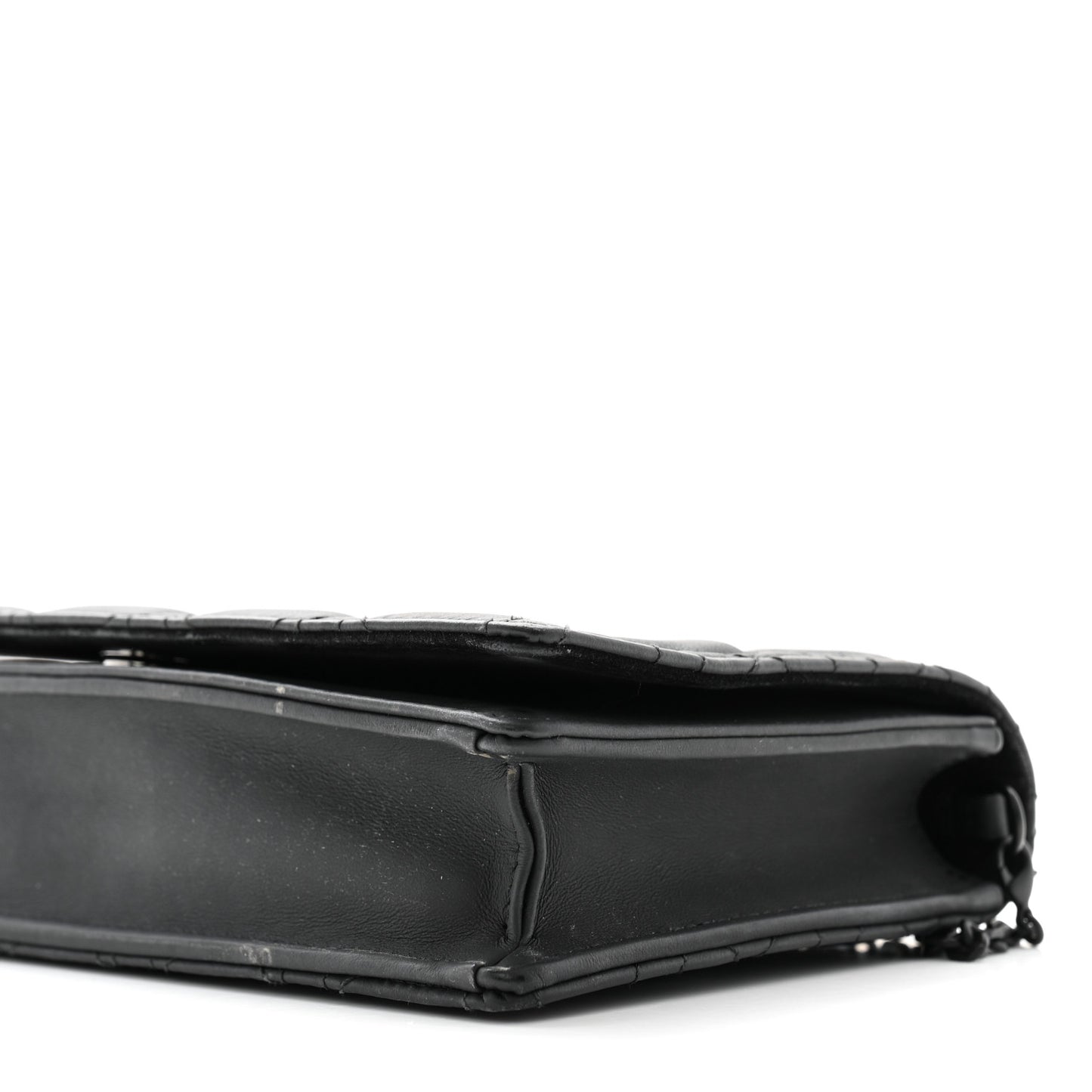 Ultra Matte Calfskin Cannage Lady Dior Clutch Black