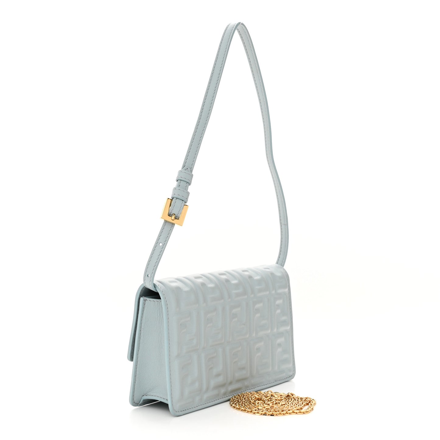 Nappa Matisse FF Embossed Wallet On Chain Baguette Anice