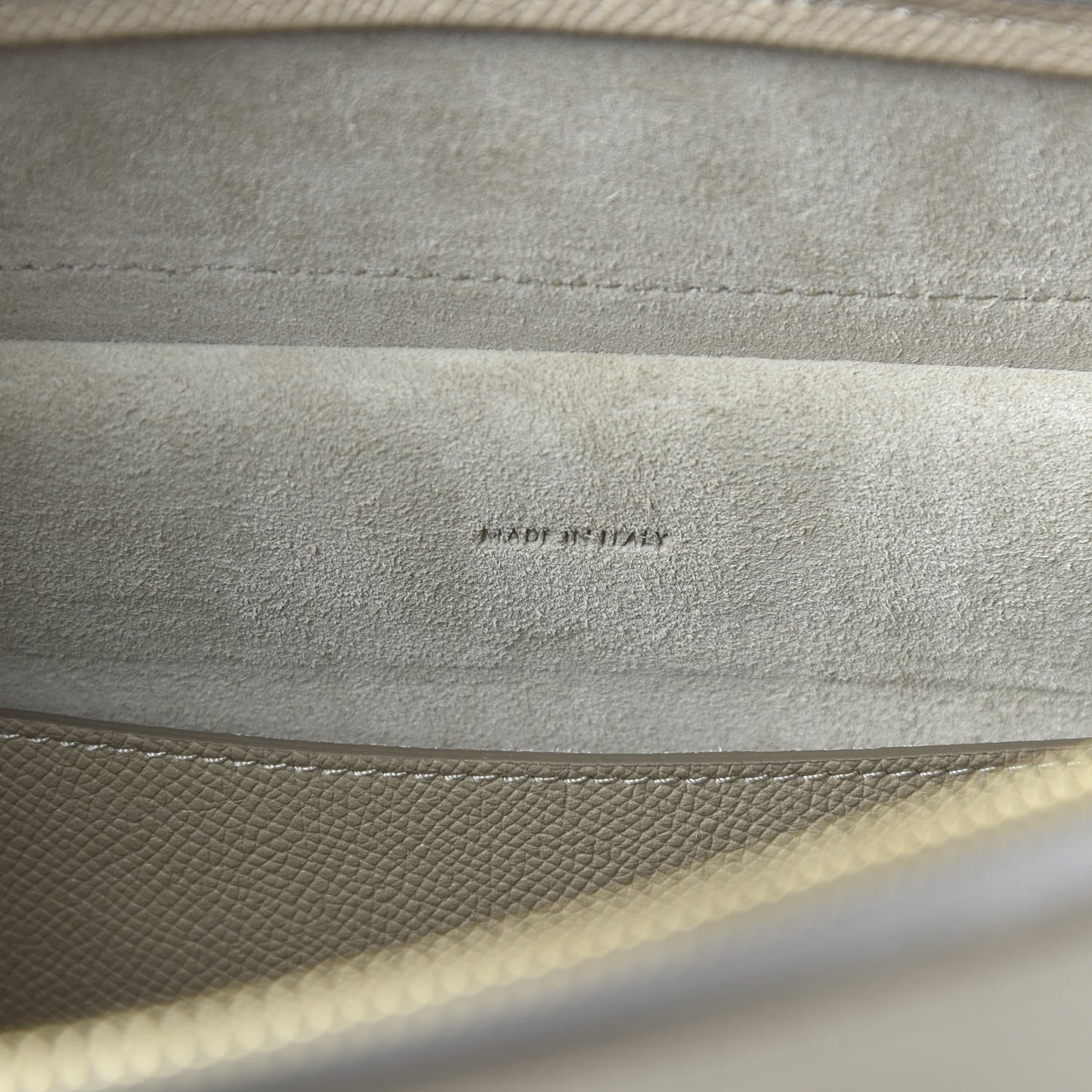 Grained Calfskin Micro Belt Bag Light Taupe