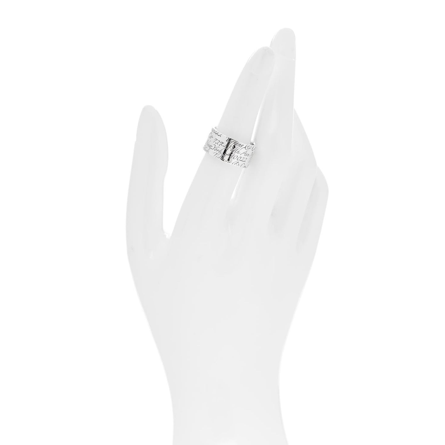 Sterling Silver 10mm Notes Wide Ring 53 6.5