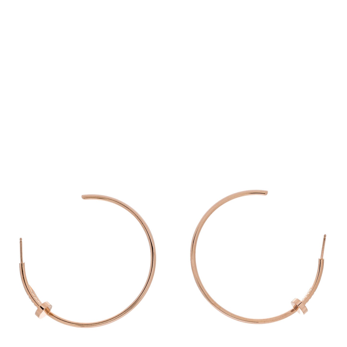 18K Pink Gold Large Juste Un Clou Hoop Earrings
