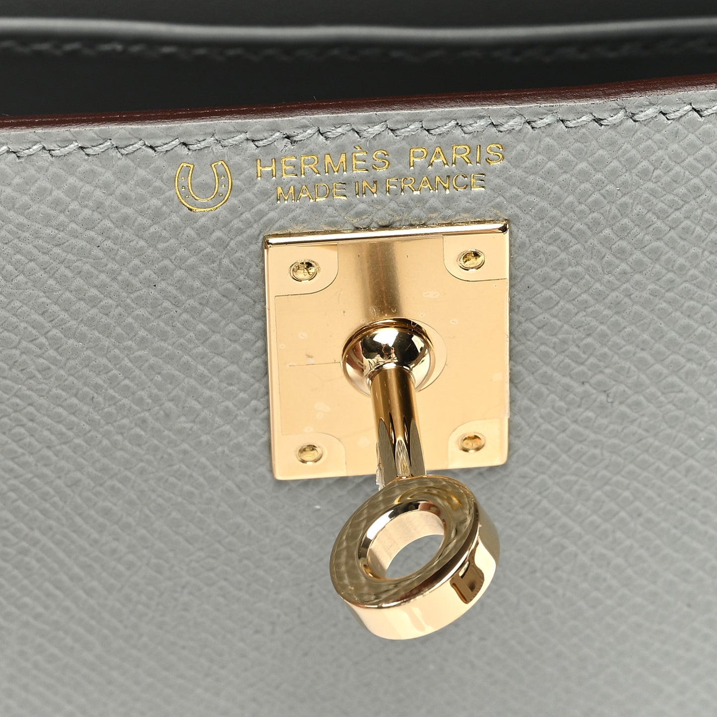 Epsom Mini Horseshoe Kelly Sellier 20 Craie Bleu Glacier