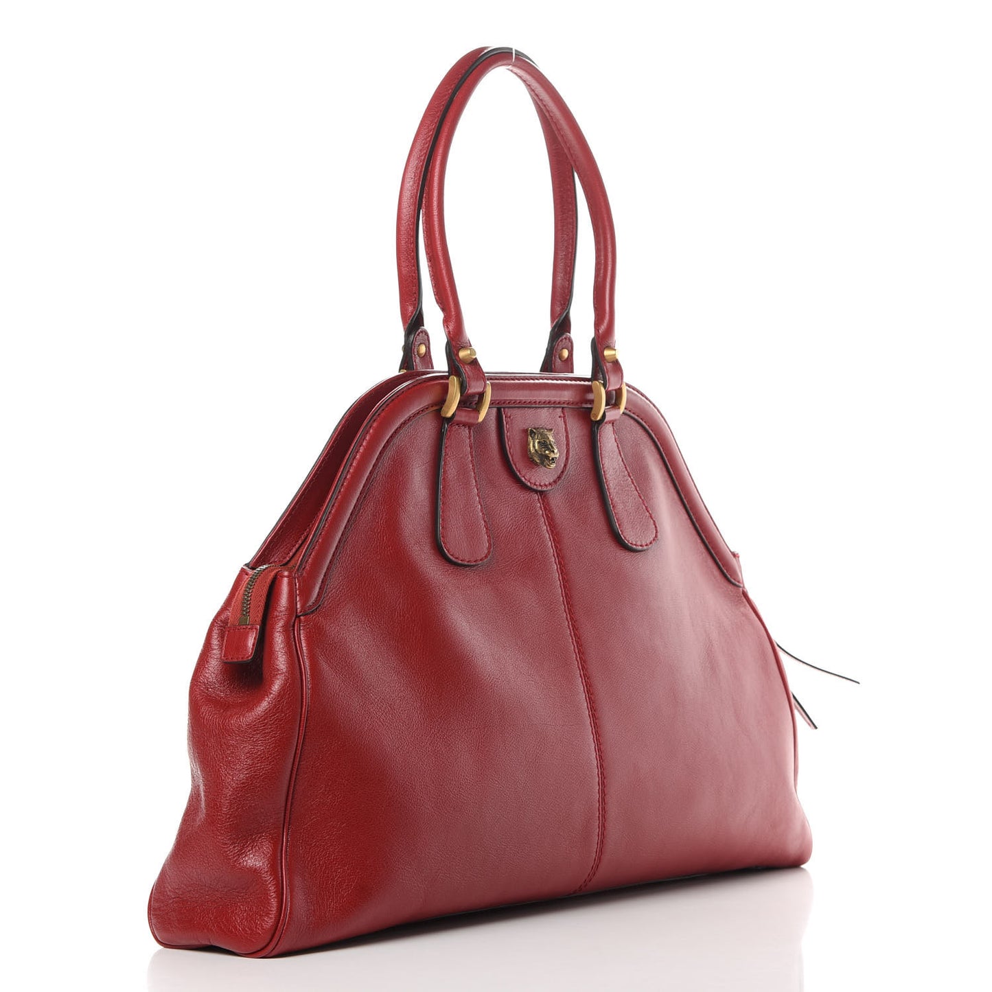 Calfskin Large Re(Belle) Top Handle Bag Red