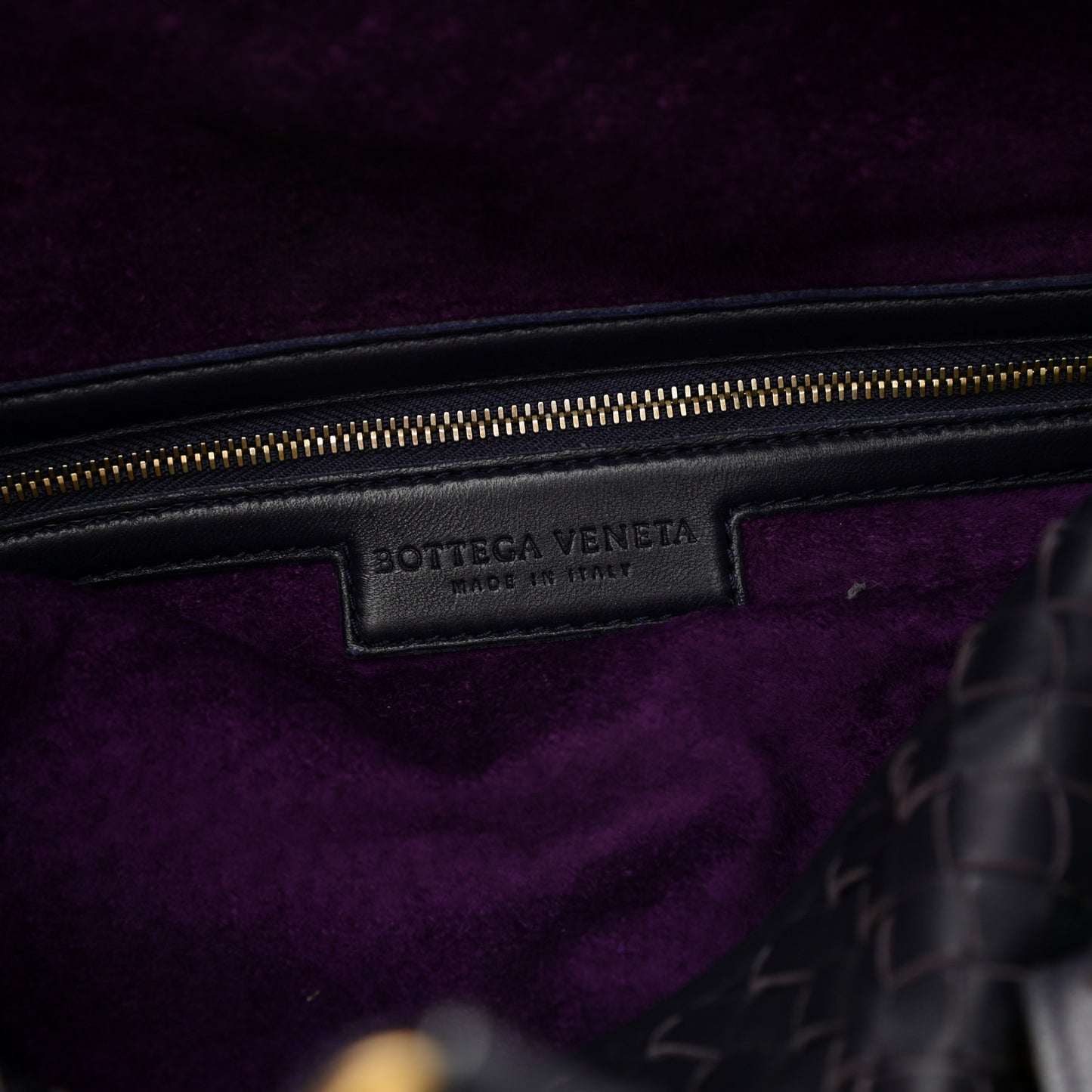 Nappa Intrecciato Boston Ink Aubergine