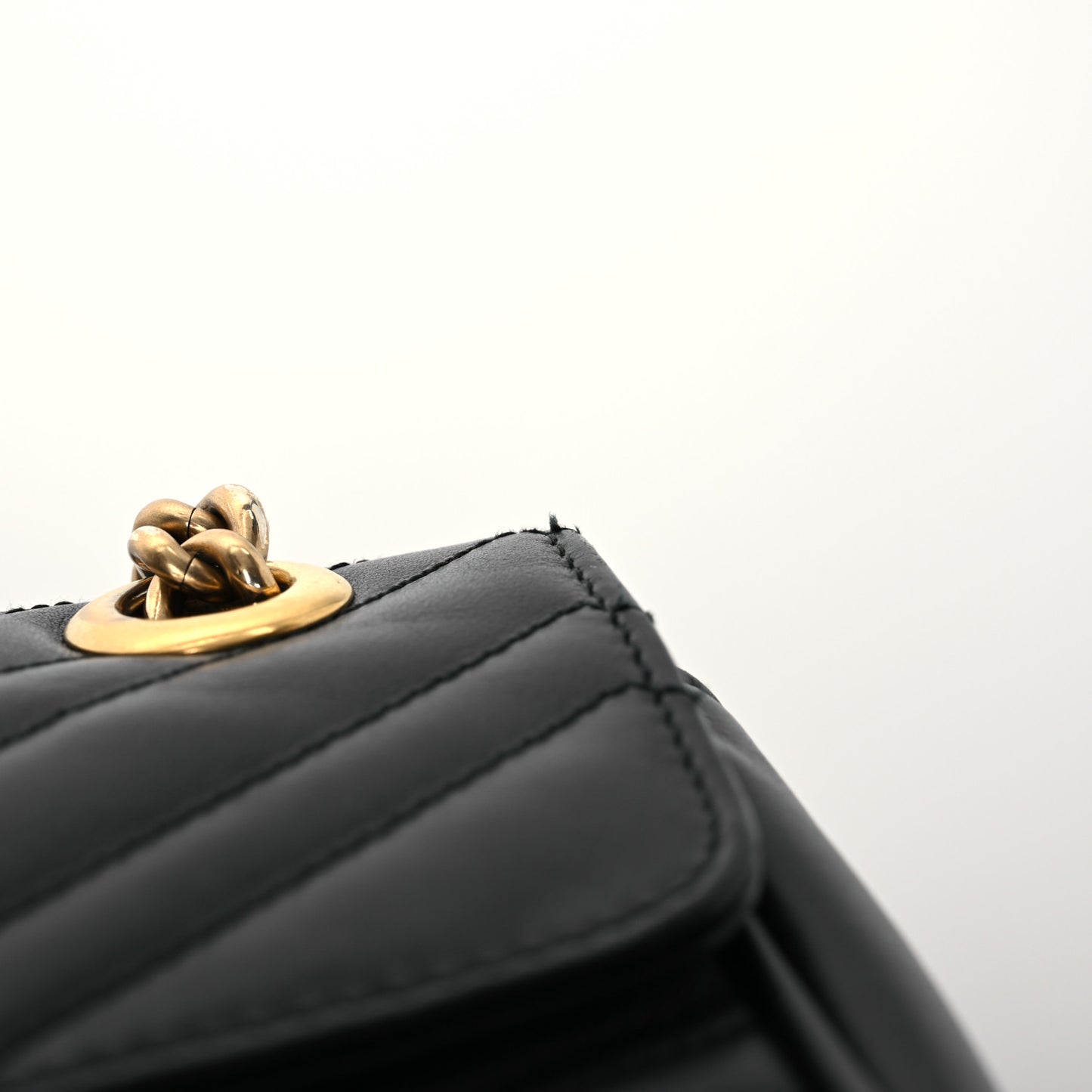 Calfskin Matelasse Small GG Marmont Shoulder Bag Black