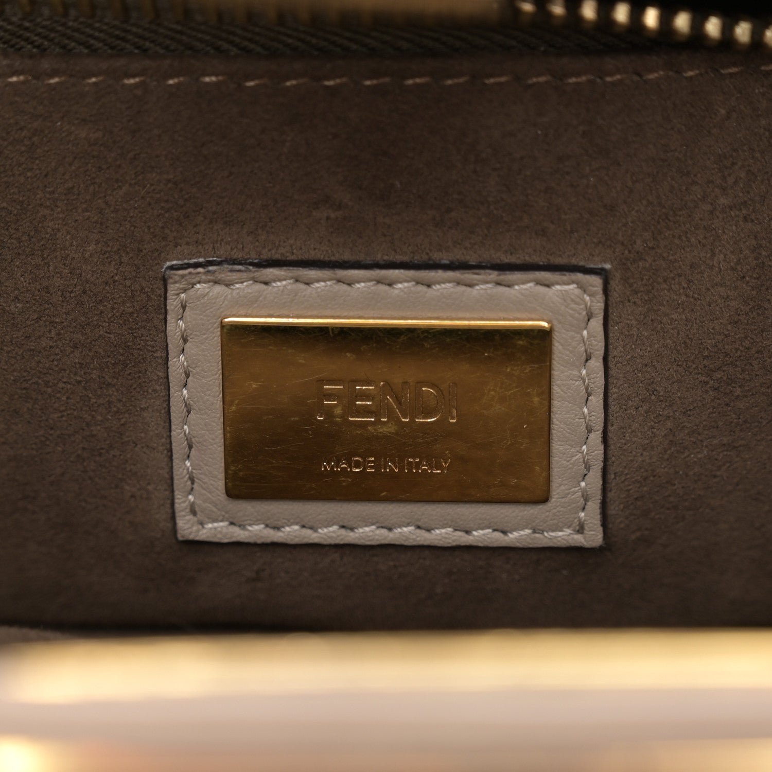 Fendi Vitello Seta Plexiglass Tortoise Medium Peekaboo Iconic Satchel Tortora 9 of 13