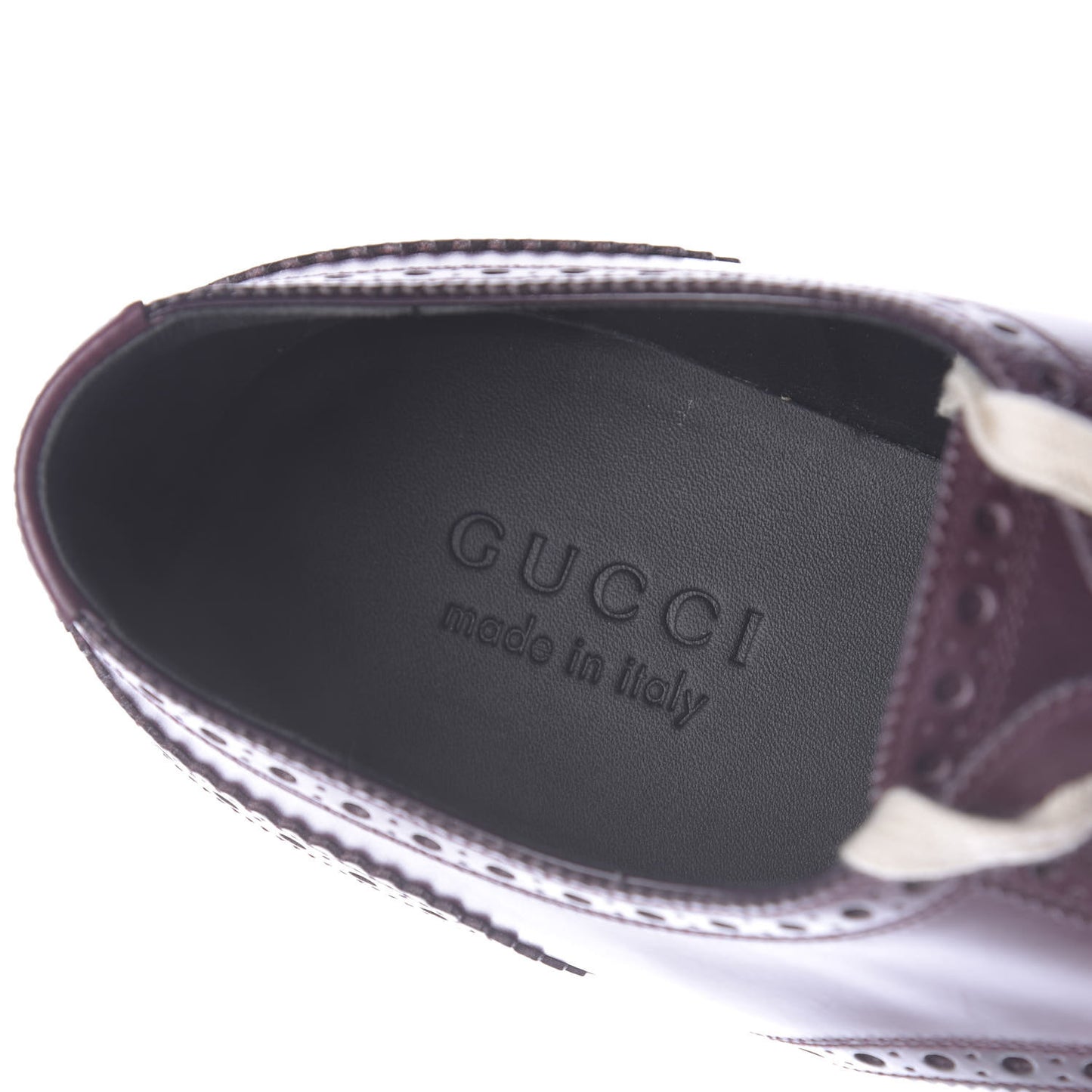 Calfskin Bee Embroidered Mens Queercore Brogue Derby Shoes 9.5 Bordeaux