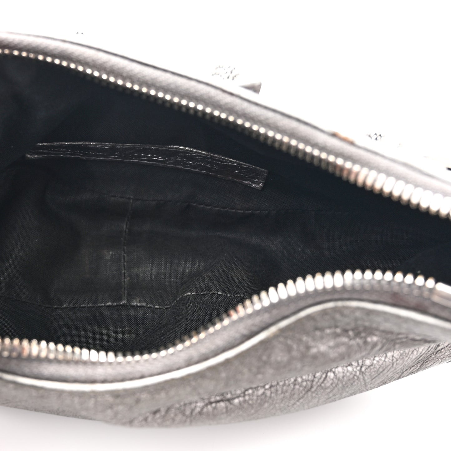 Metallic Agneau Arena Le Cagole Shoulder Bag XS Silver