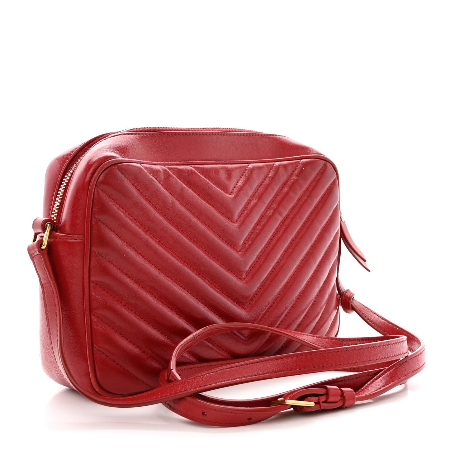 Calfskin Matelasse Monogram Lou Camera Bag Rouge Eros