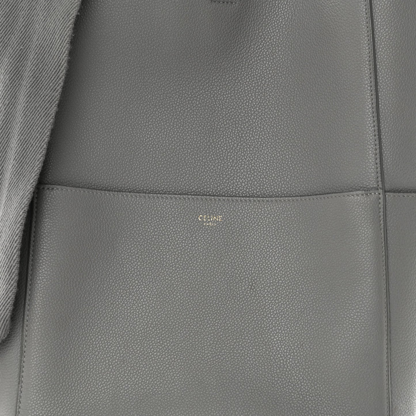Soft Grained Calfskin Sangle Bucket Bag Cloud