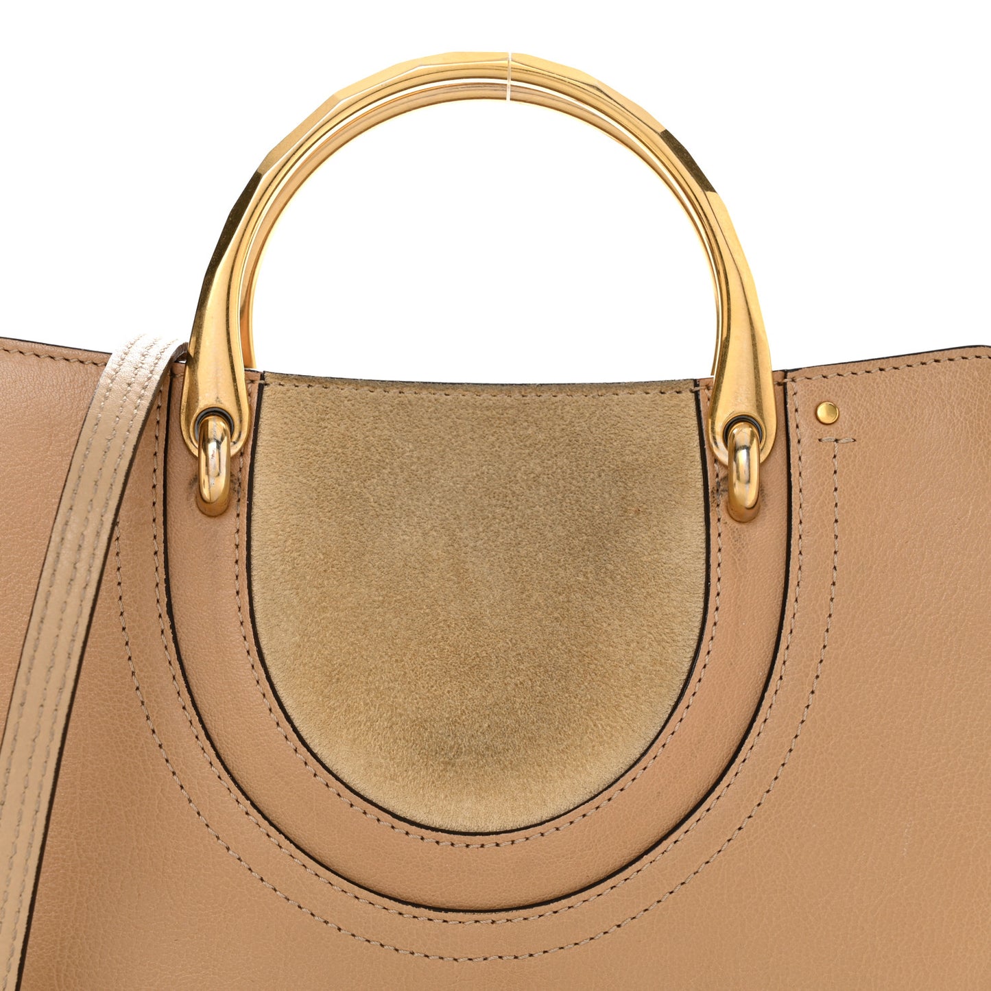 Calfskin Suede Medium Pixie Shoulder Bag Tan