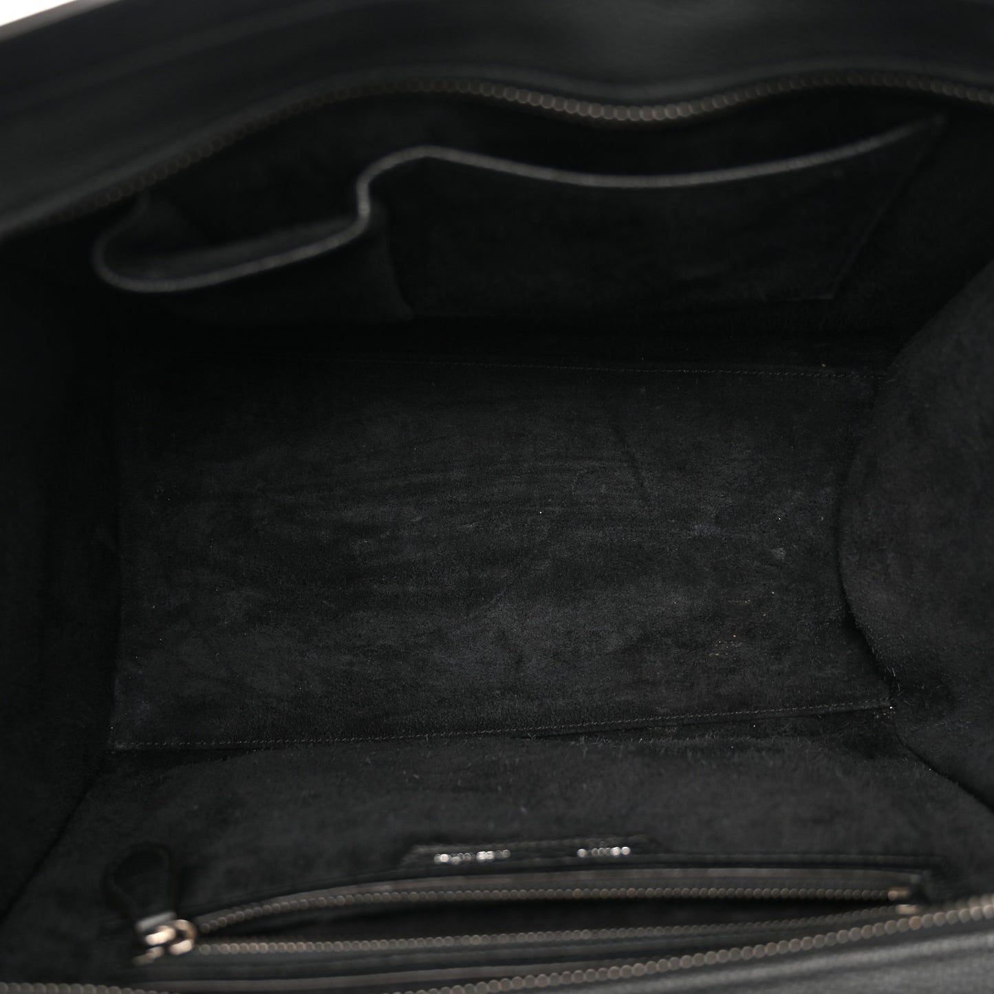 Drummed Calfskin Mini Luggage Black