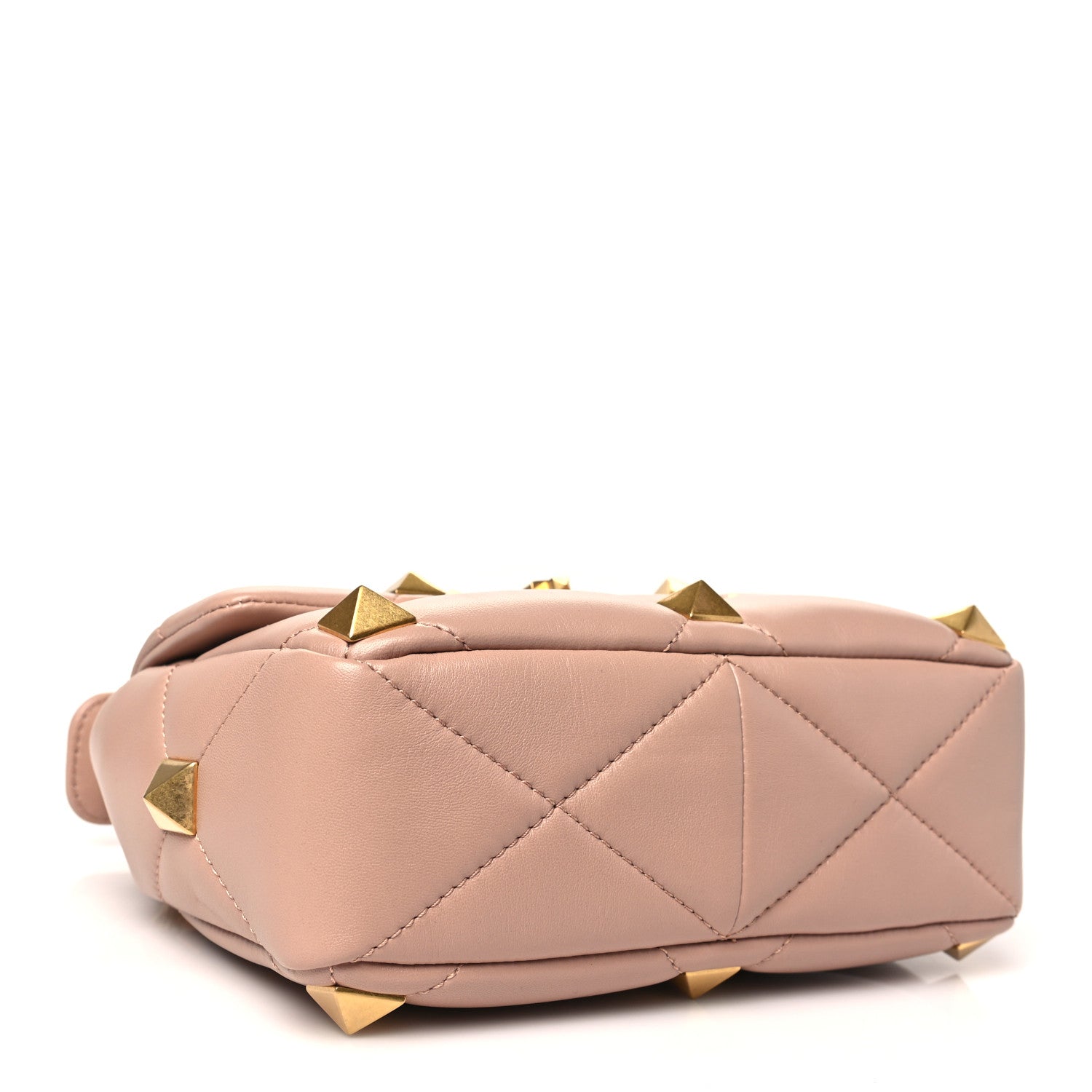 Valentino Garavani Nappa Medium Roman Stud Shoulder Bag Rose Cannelle 4 of 9