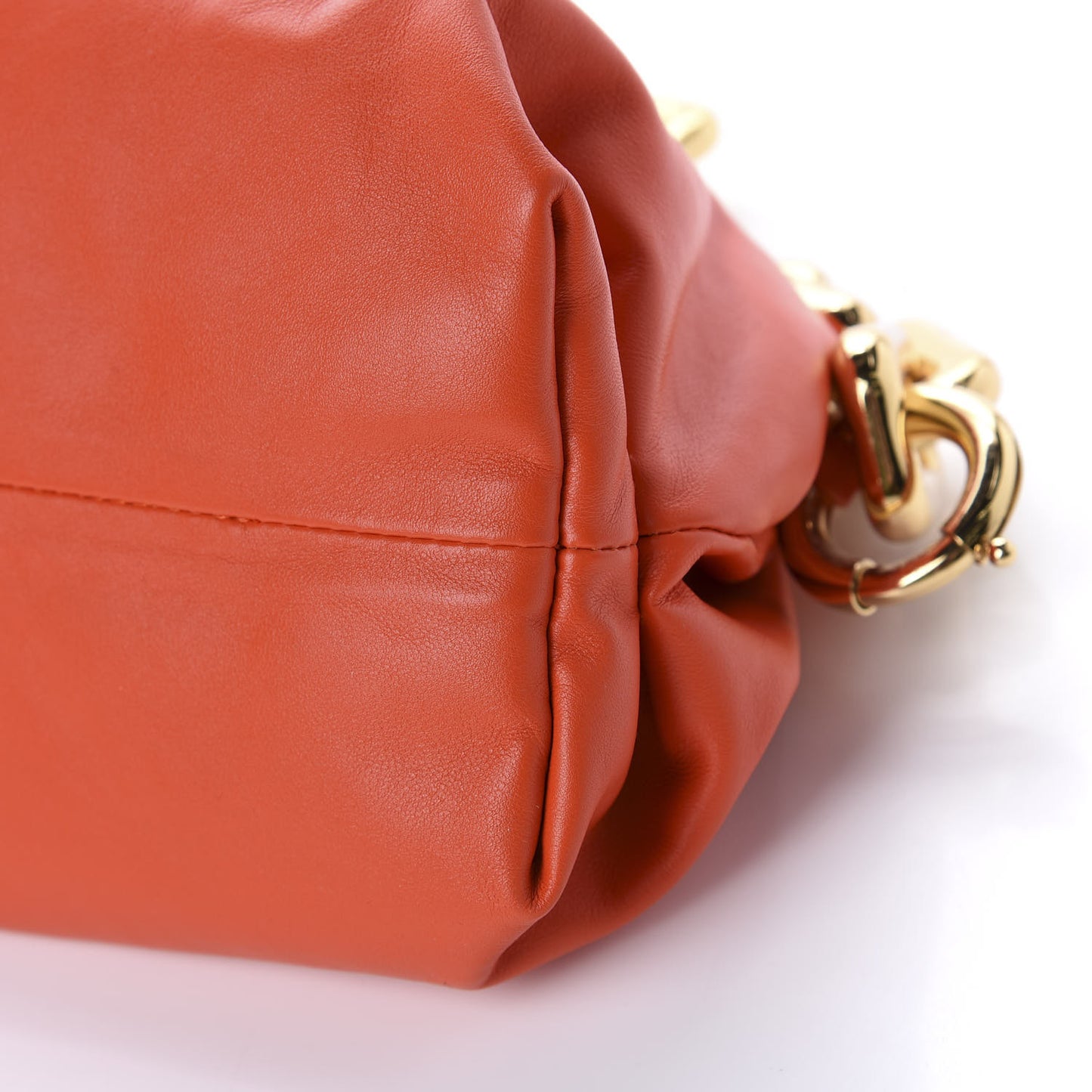 Calfskin The Pouch Chain Orange