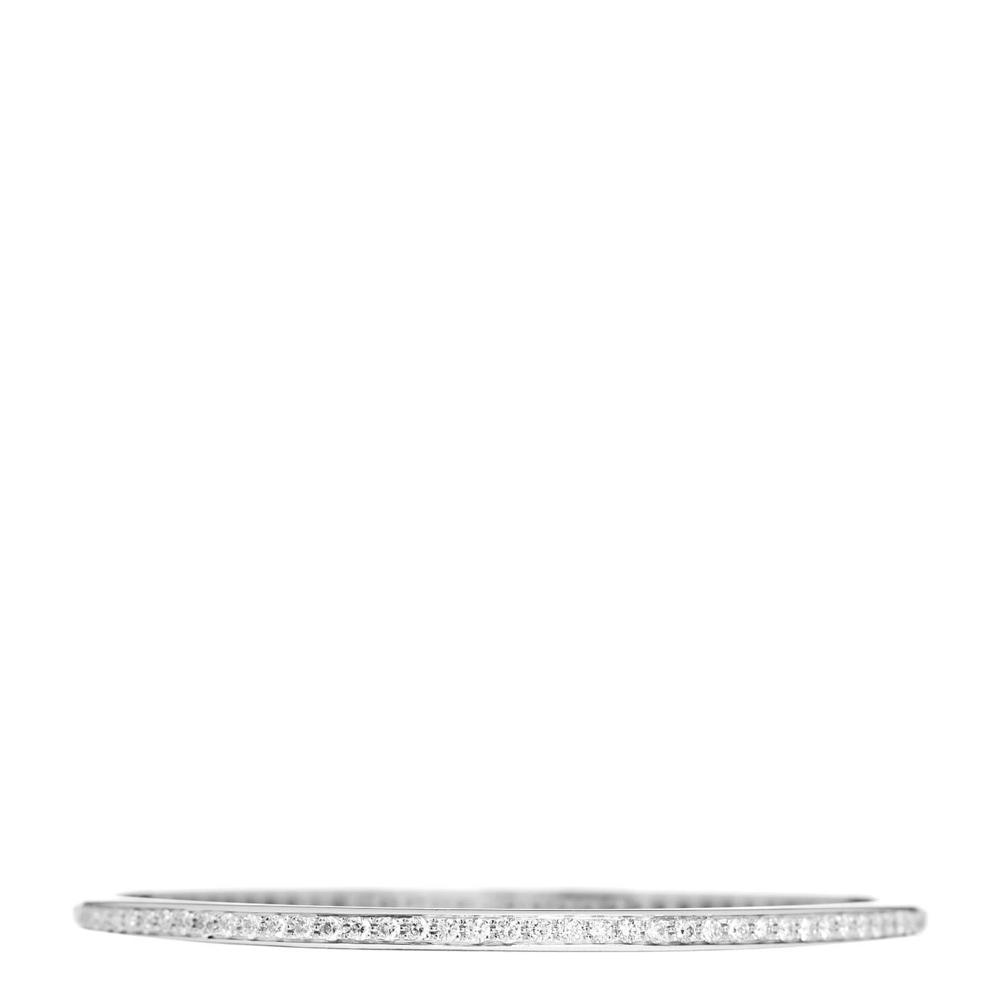 18K White Gold Diamond Bangle Bracelet