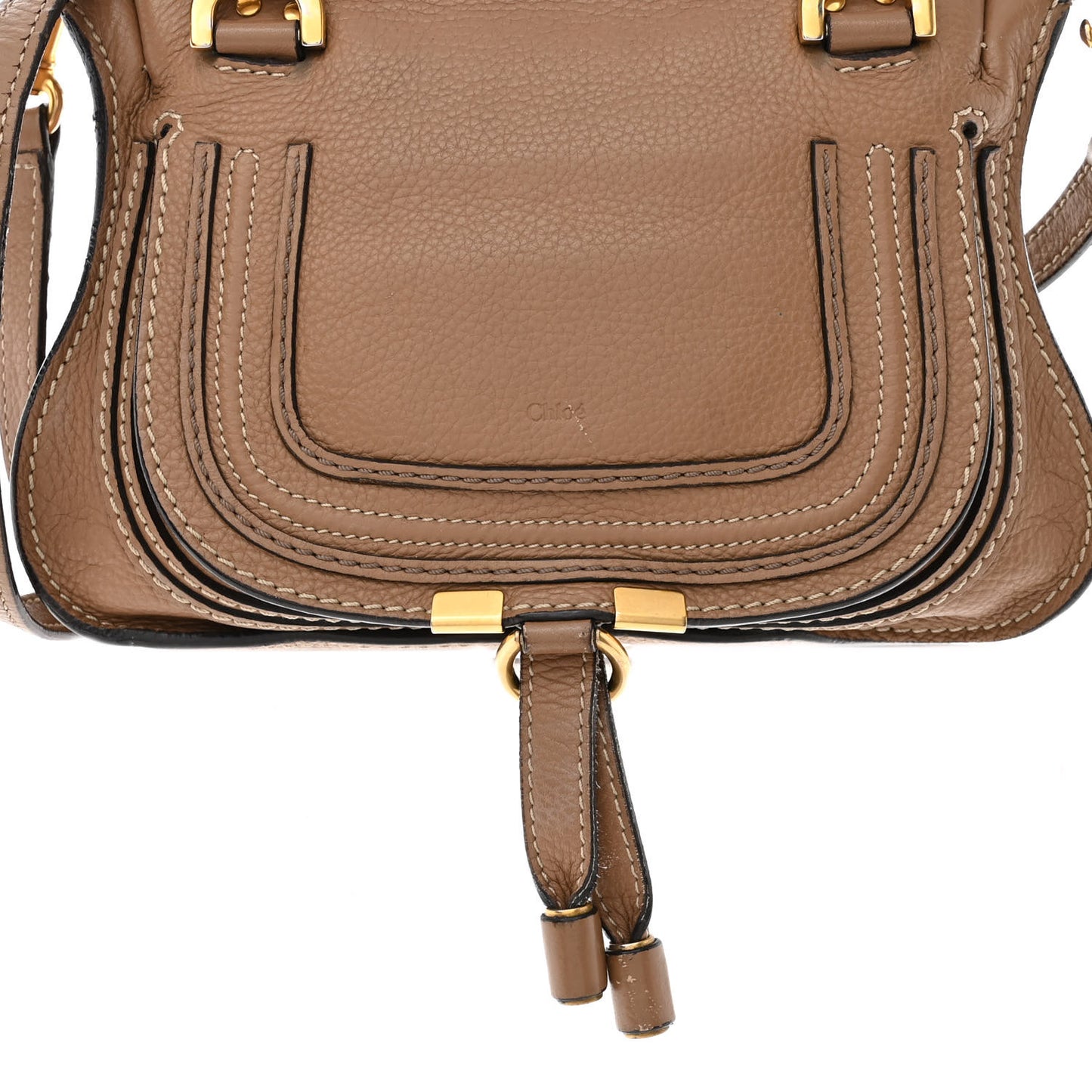Calfskin Mini Marcie Satchel Nut
