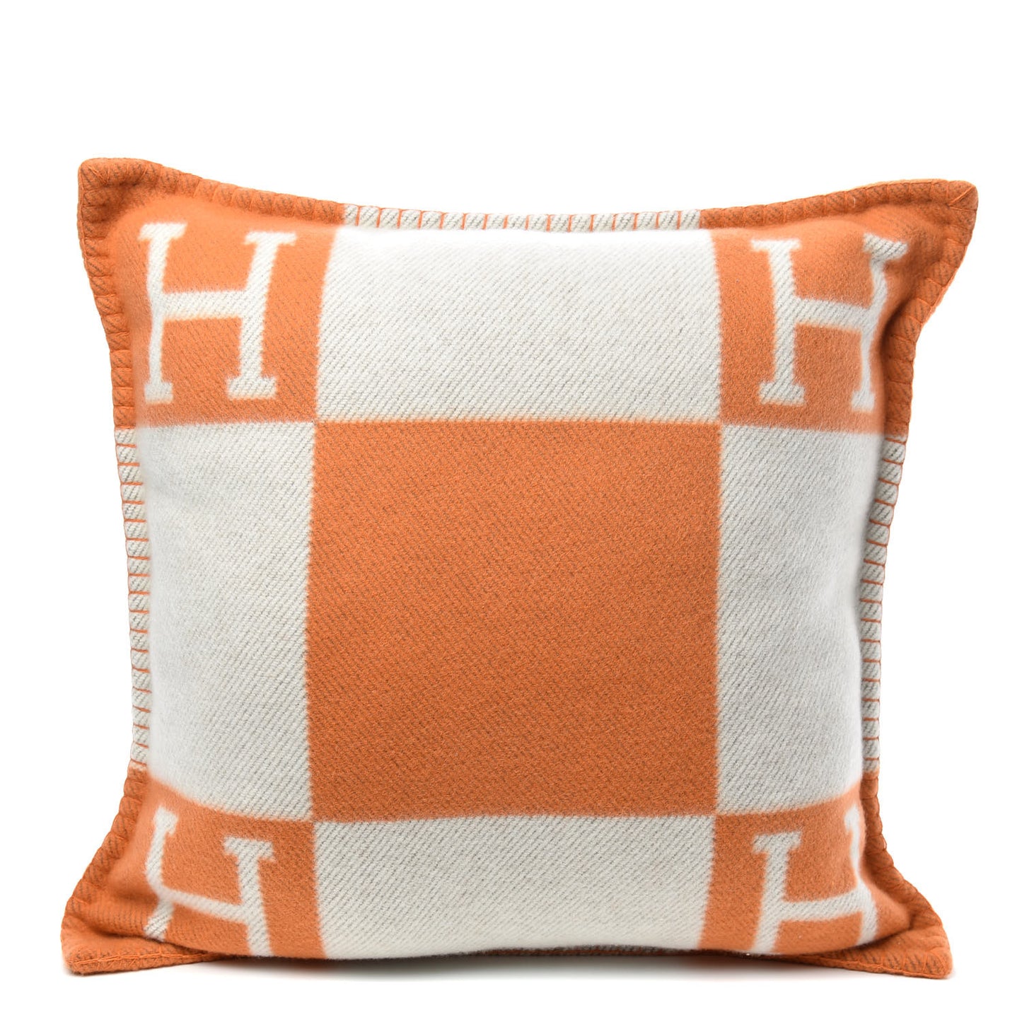 Wool Cashmere Avalon Pillow PM Ecru Potiron