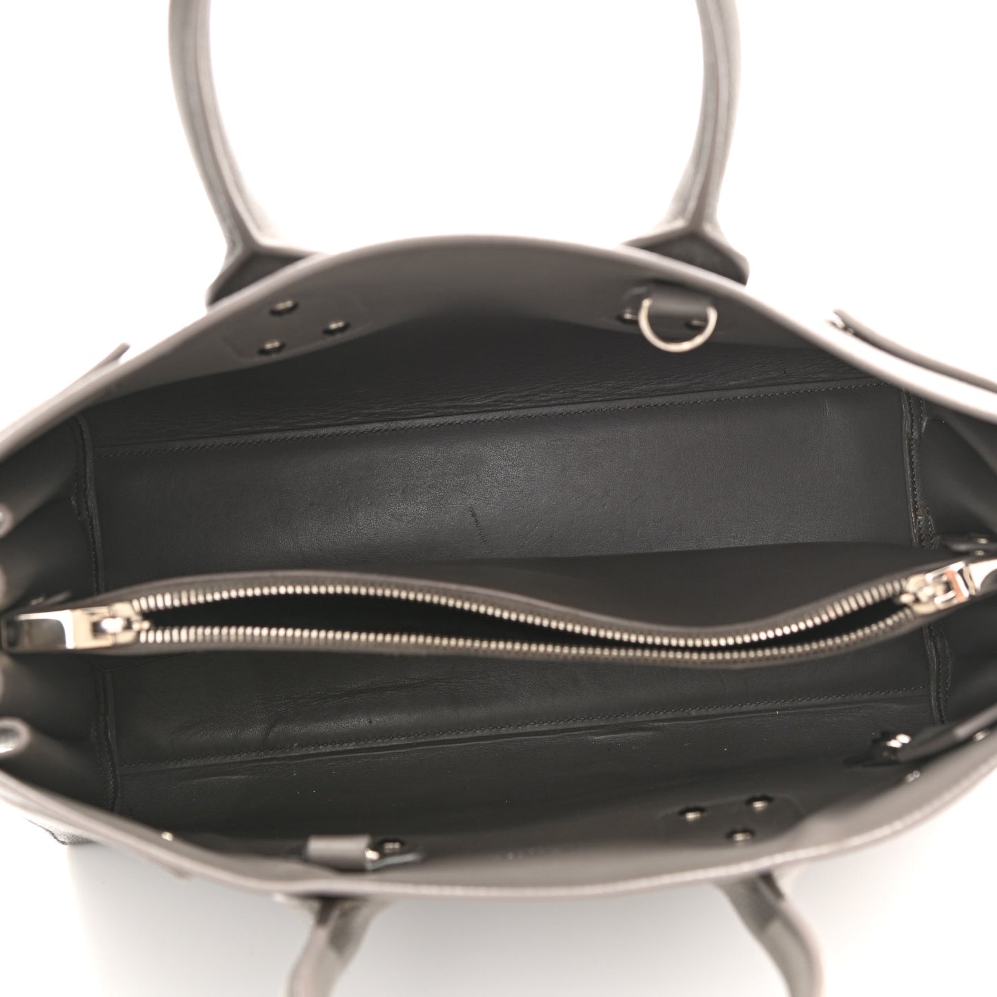 Grained Calfskin Small Sac De Jour Fog