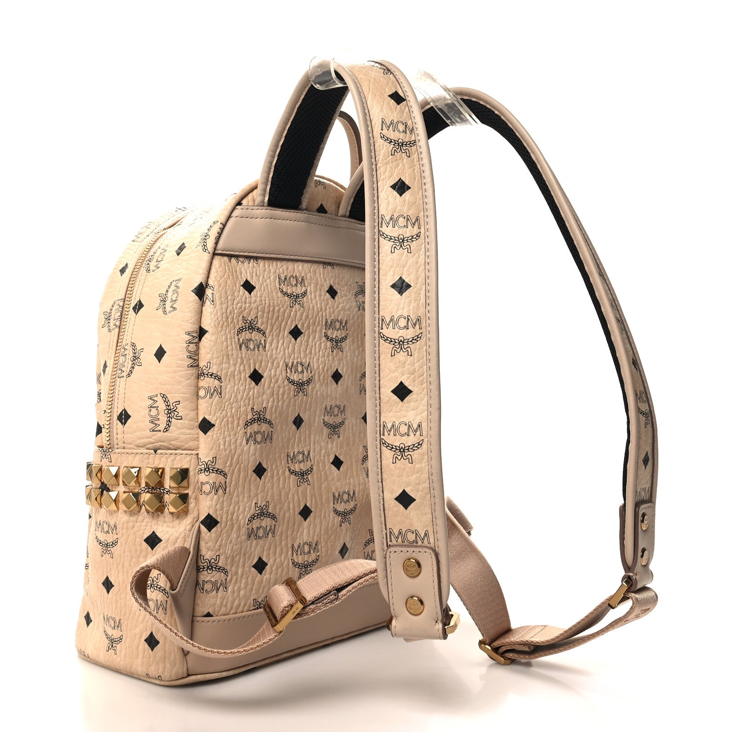 Visetos Small Side Stud Stark Backpack Beige