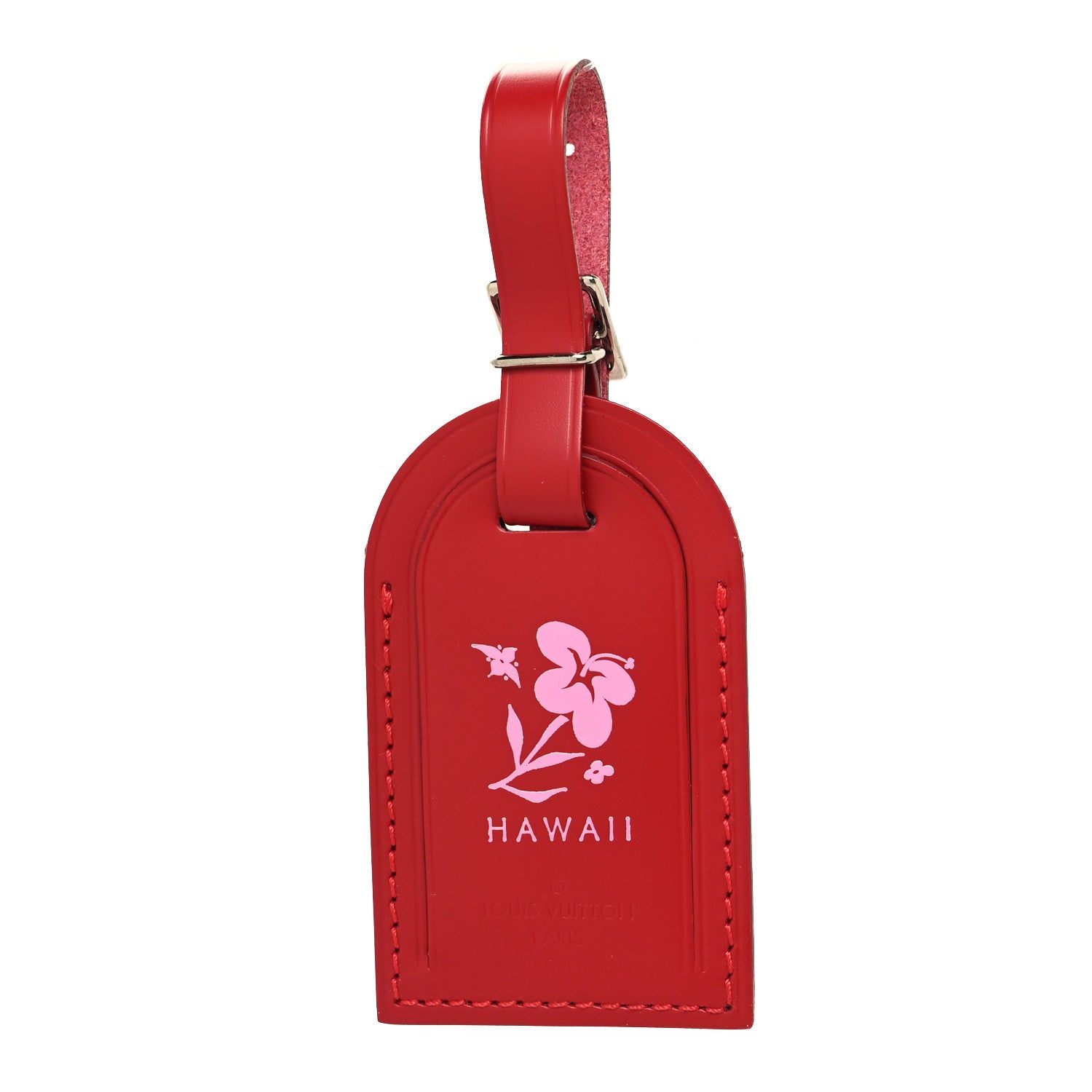 Louis Vuitton Calfskin Hawaii Luggage Tag Red 1 of 3