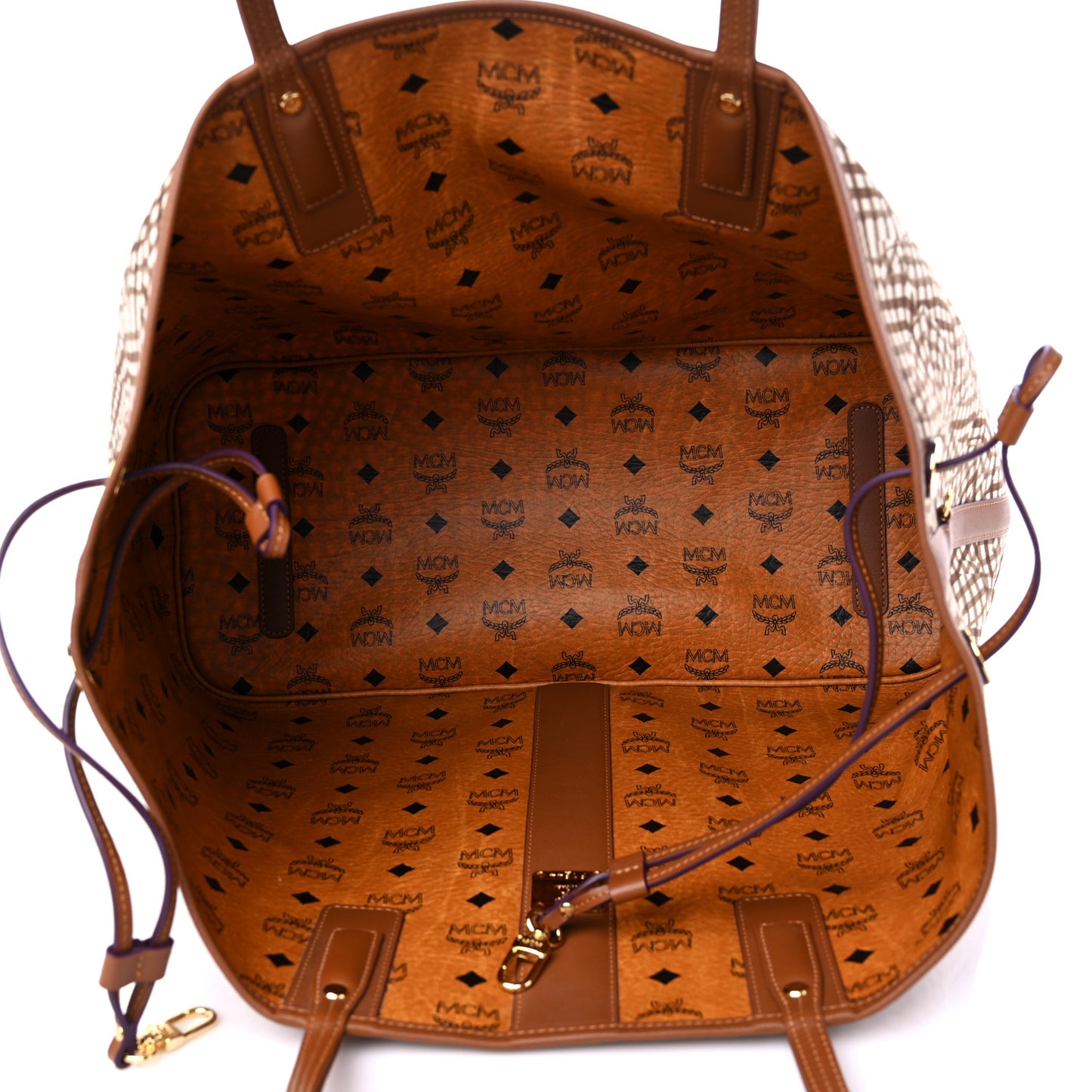 Visetos Large Liz Reversible Shopper Tote Cognac