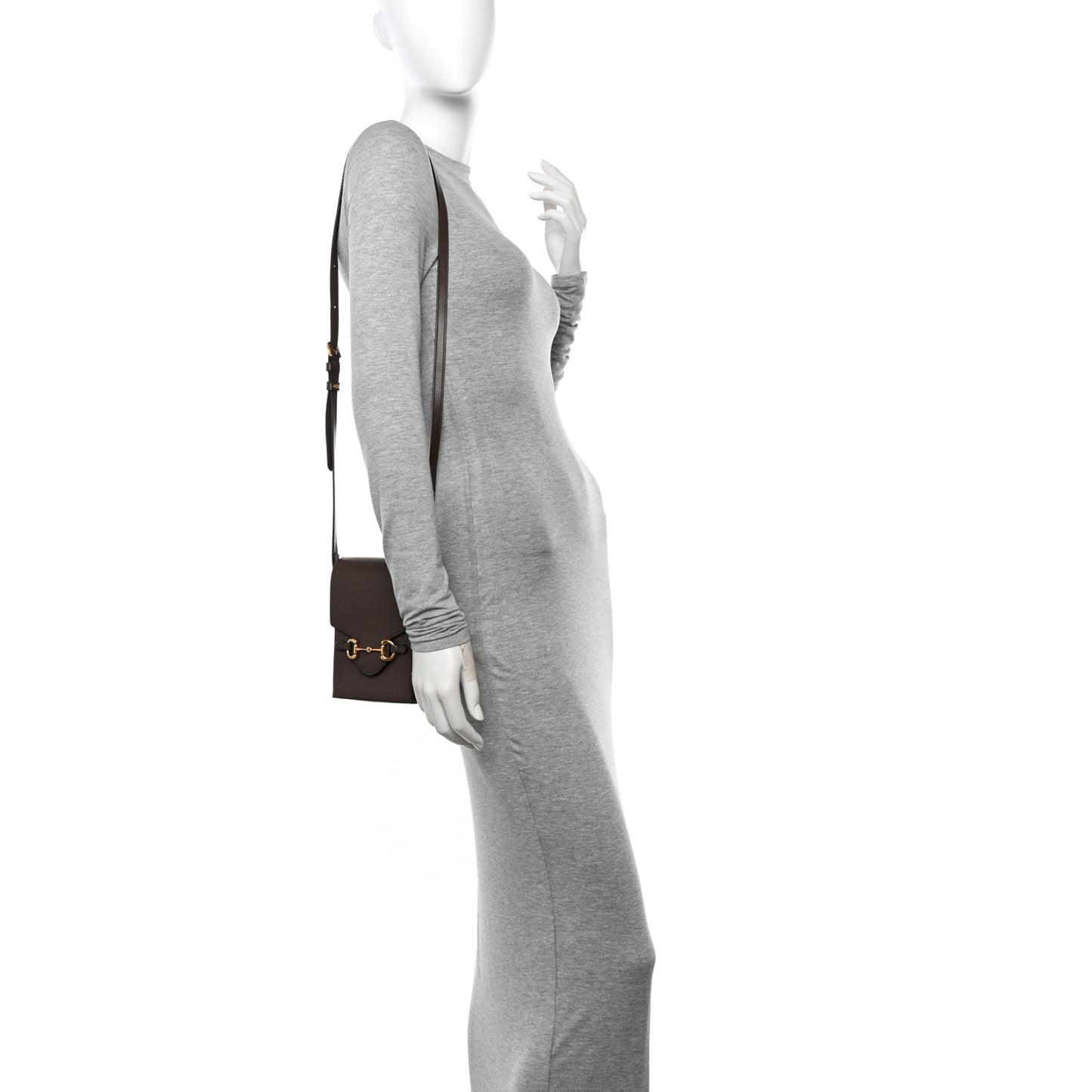 Boarded Plutone Calfskin Mini Horsebit 1955 Crossbody Bag New Acero