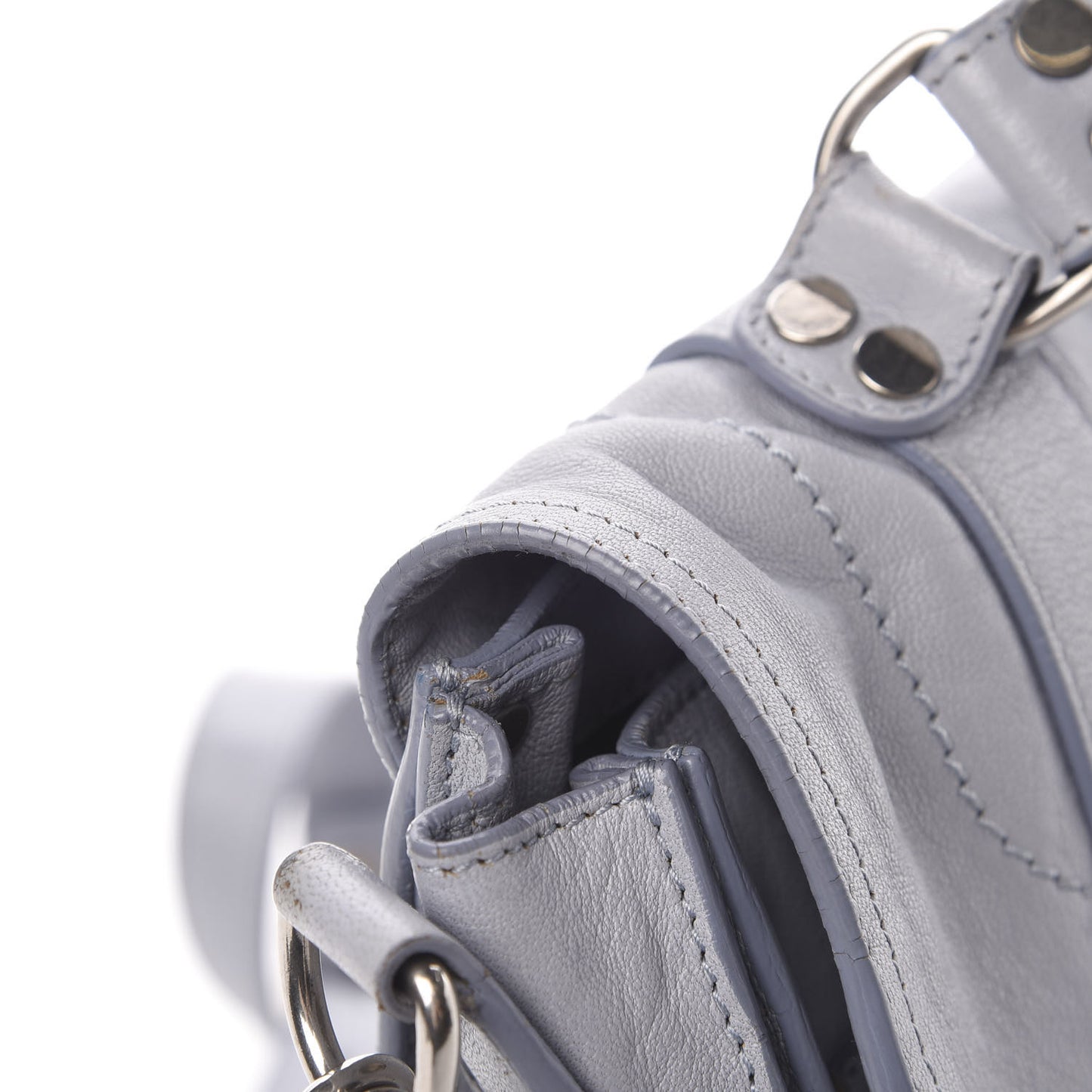 Lambskin Medium PS1 Satchel Concrete Grey