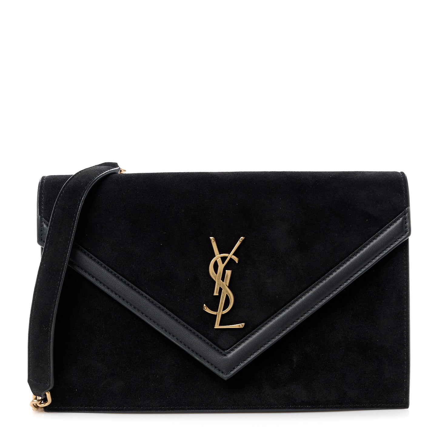 Suede Calfskin Monogram Le Sept Chain Bag Black