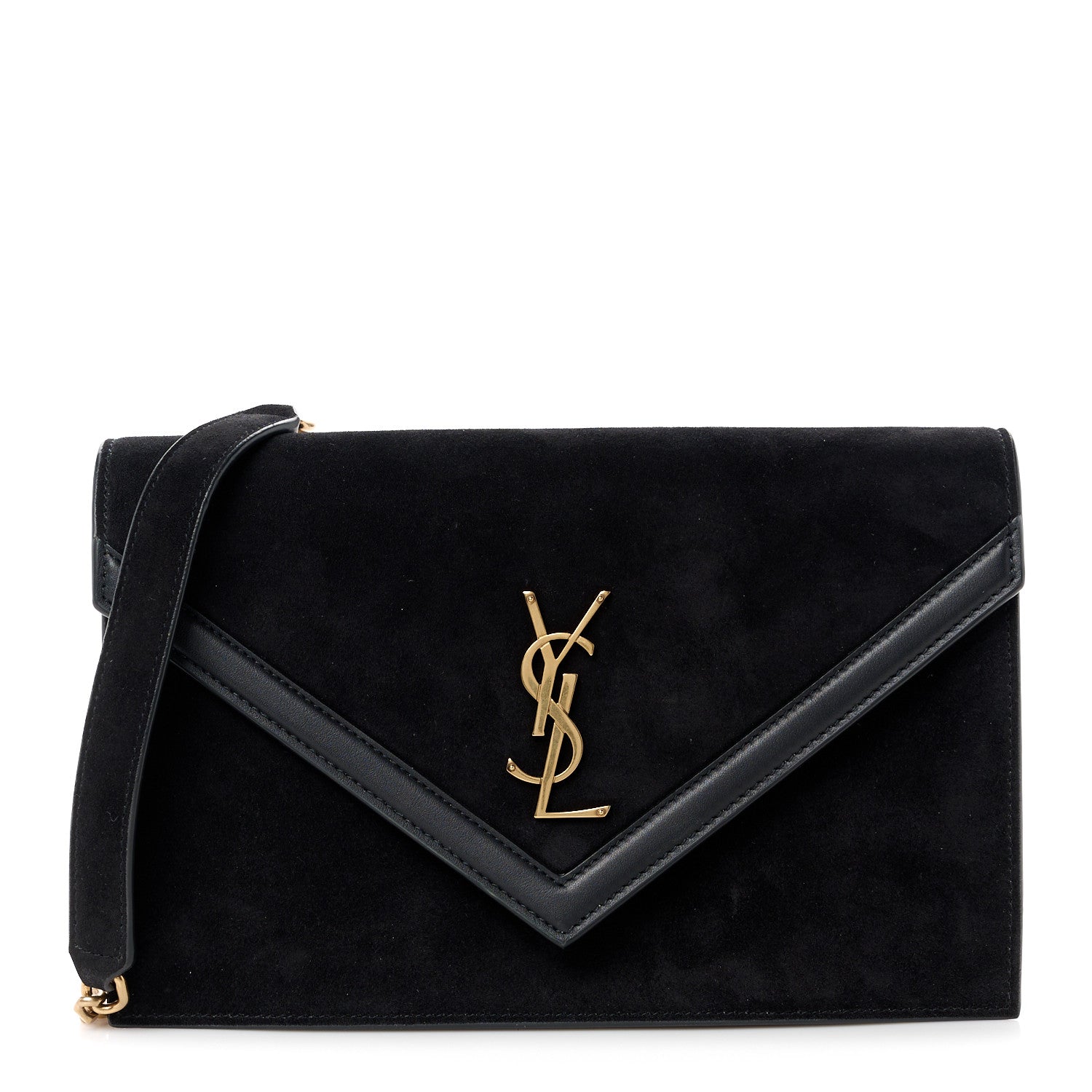 Saint Laurent Suede Calfskin Monogram Le Sept Chain Bag Black 1 of 11