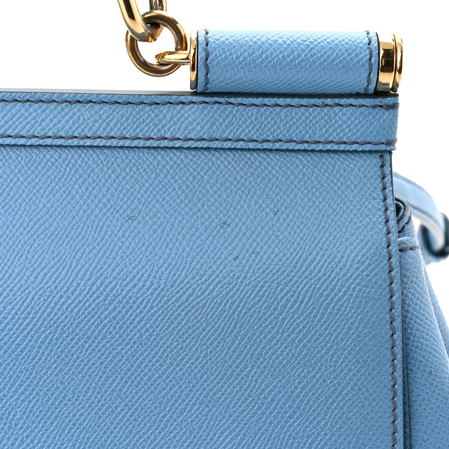 Dauphine Calfskin Medium Miss Sicily Satchel Light Blue