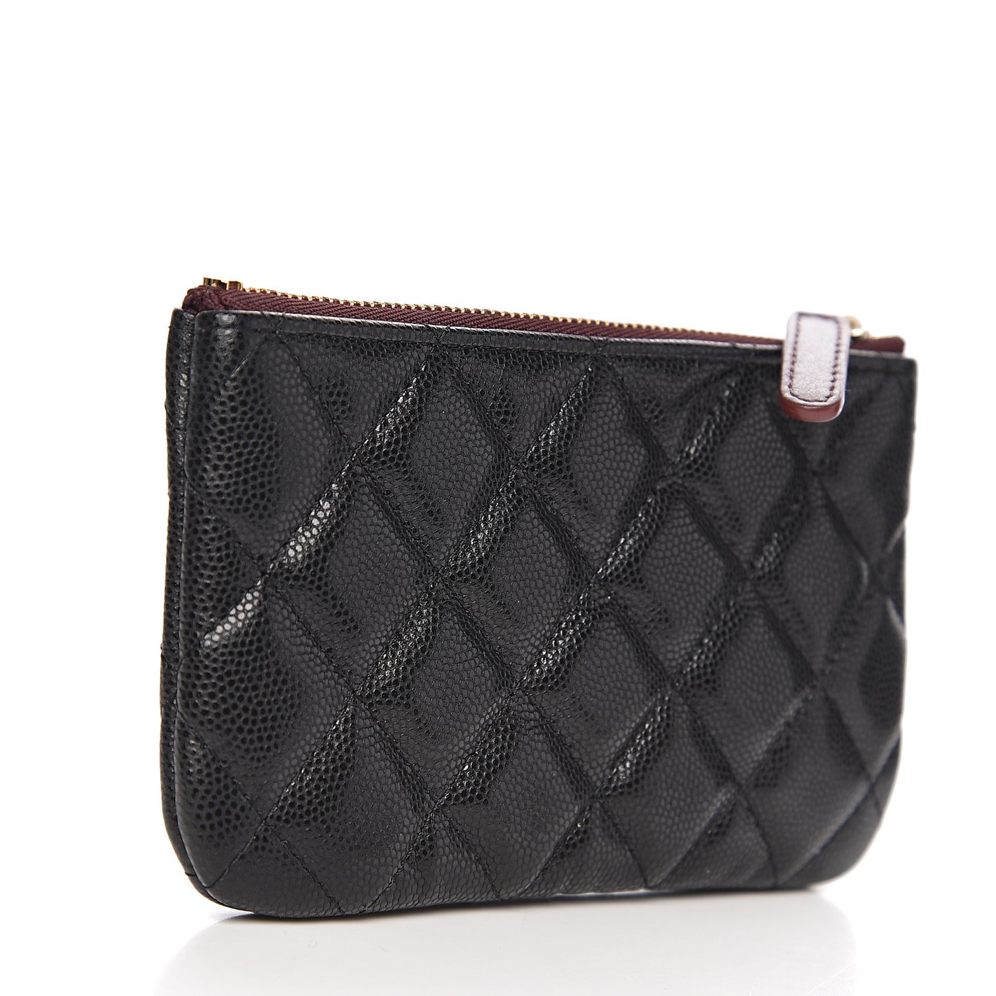Caviar Quilted Small Cosmetic Case Black