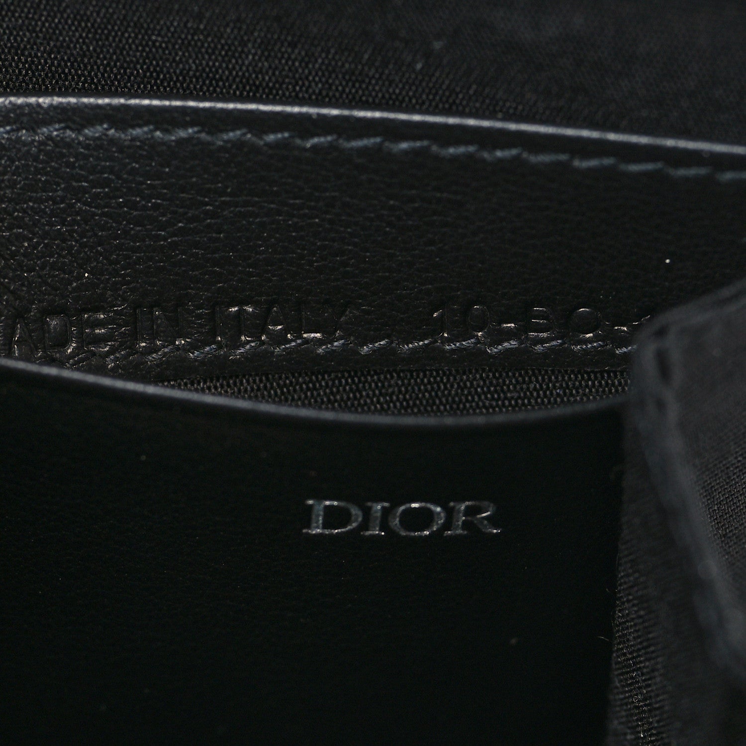 Christian Dior Grained Calfskin Pouch Navy Blue 7 of 11