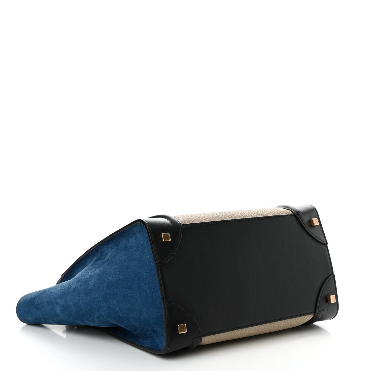 Bullhide Calfskin Suede Mini Tri-Color Luggage Light Taupe