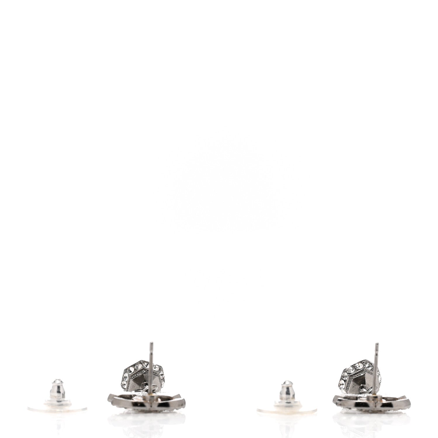 Chanel Ruthenium CC Crystal Drop Earrings 3 of 4