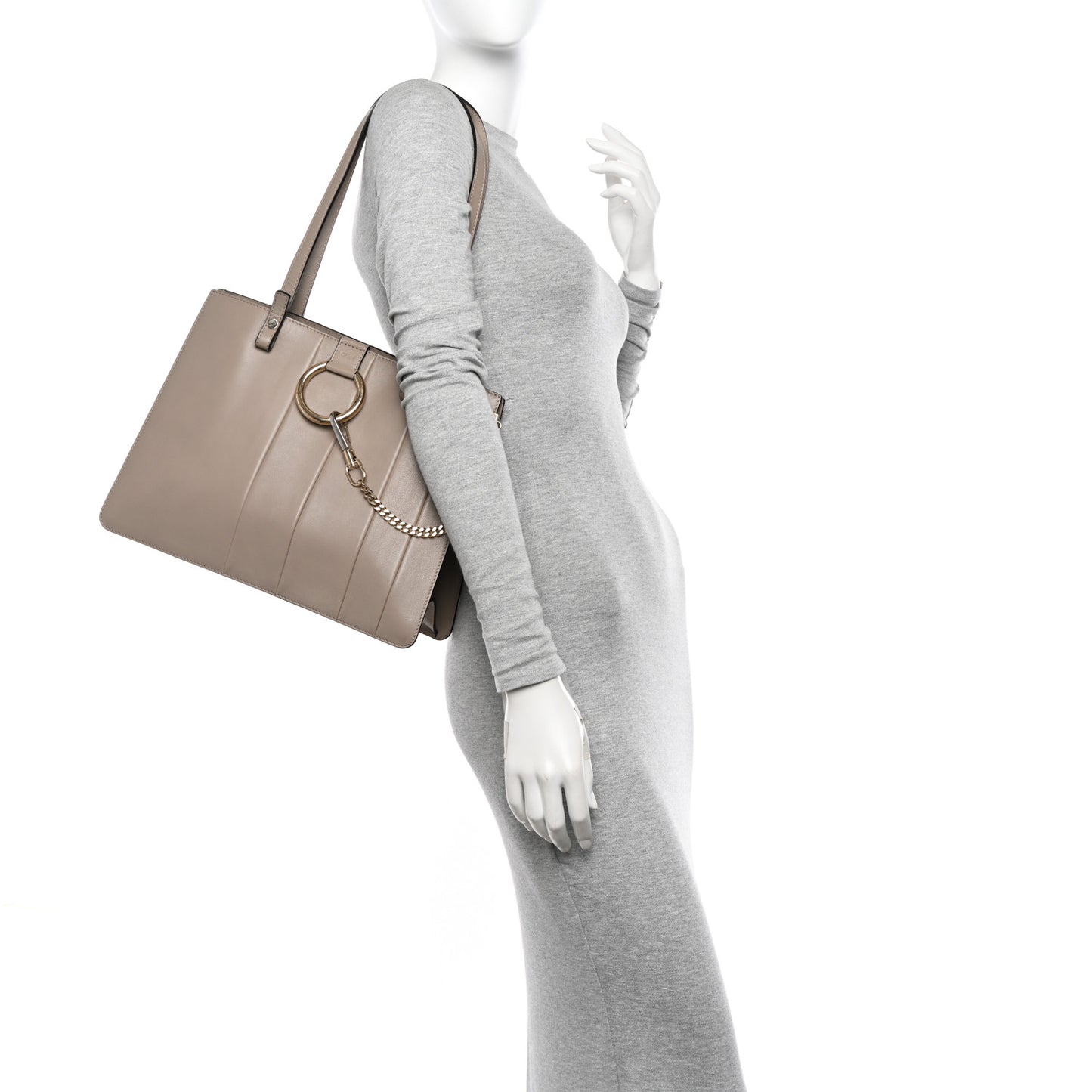 Calfskin Medium Faye Tote Motty Grey