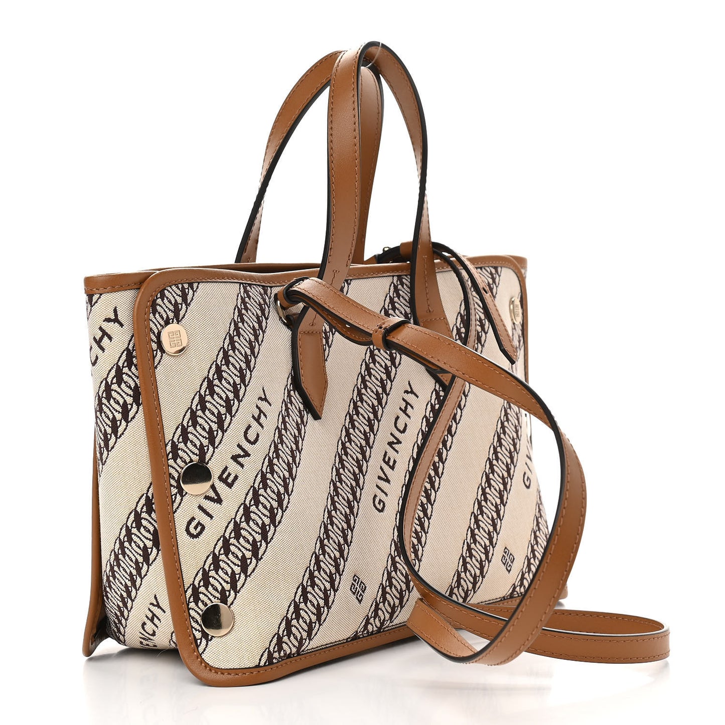 Canvas Mini Bond Shopper Tote Beige